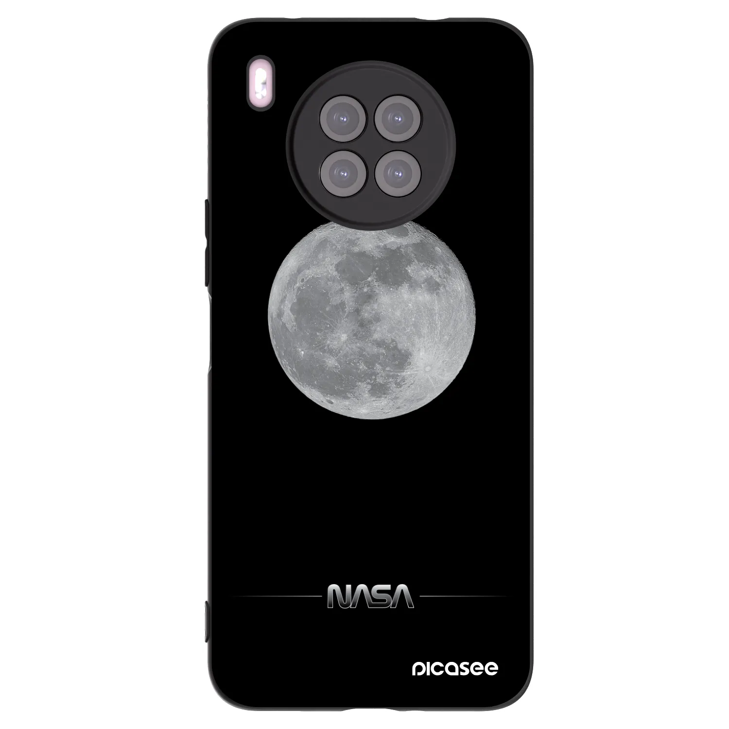 Picasee silikónový čierny obal pre Huawei Nova 8i - Moon Minimal