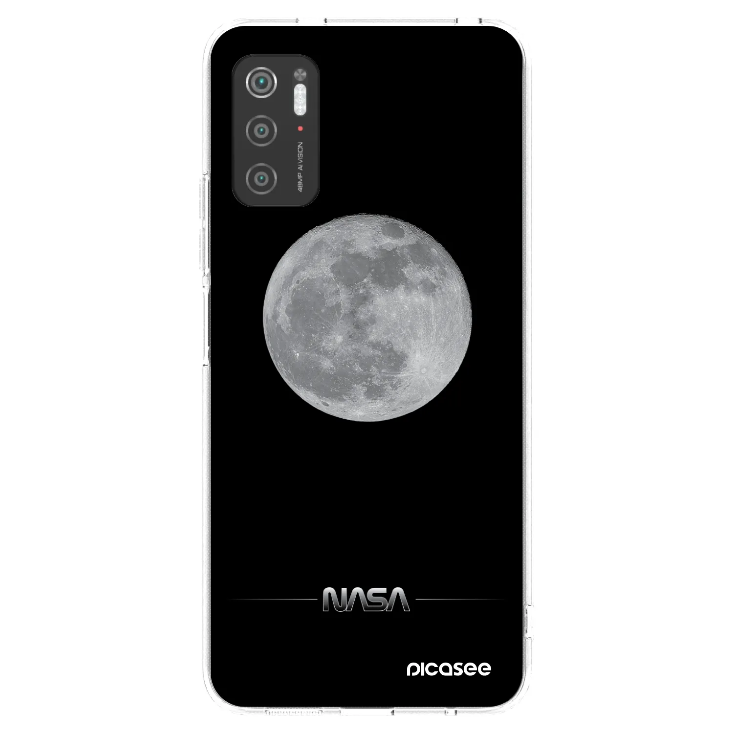 Silikónový prehľadný obal pre Xiaomi Poco M3 Pro 5G - Moon Minimal