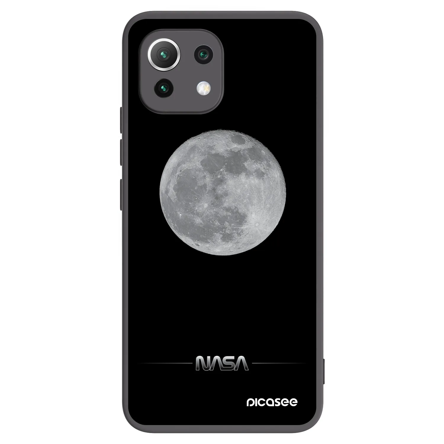 Picasee silikónový čierny obal pre Xiaomi 11 Lite 5G NE - Moon Minimal