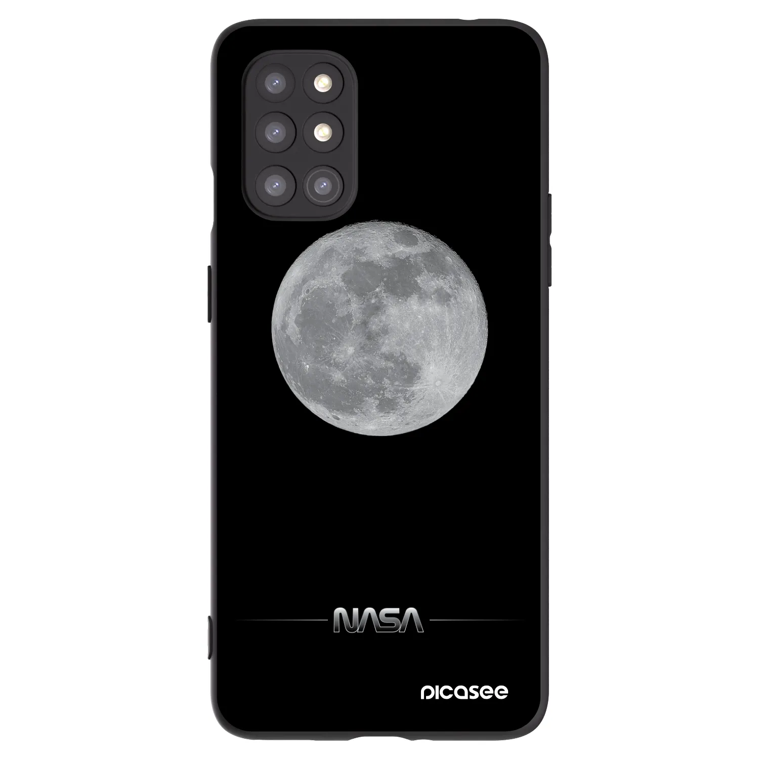 Picasee silikónový čierny obal pre OnePlus 8T - Moon Minimal
