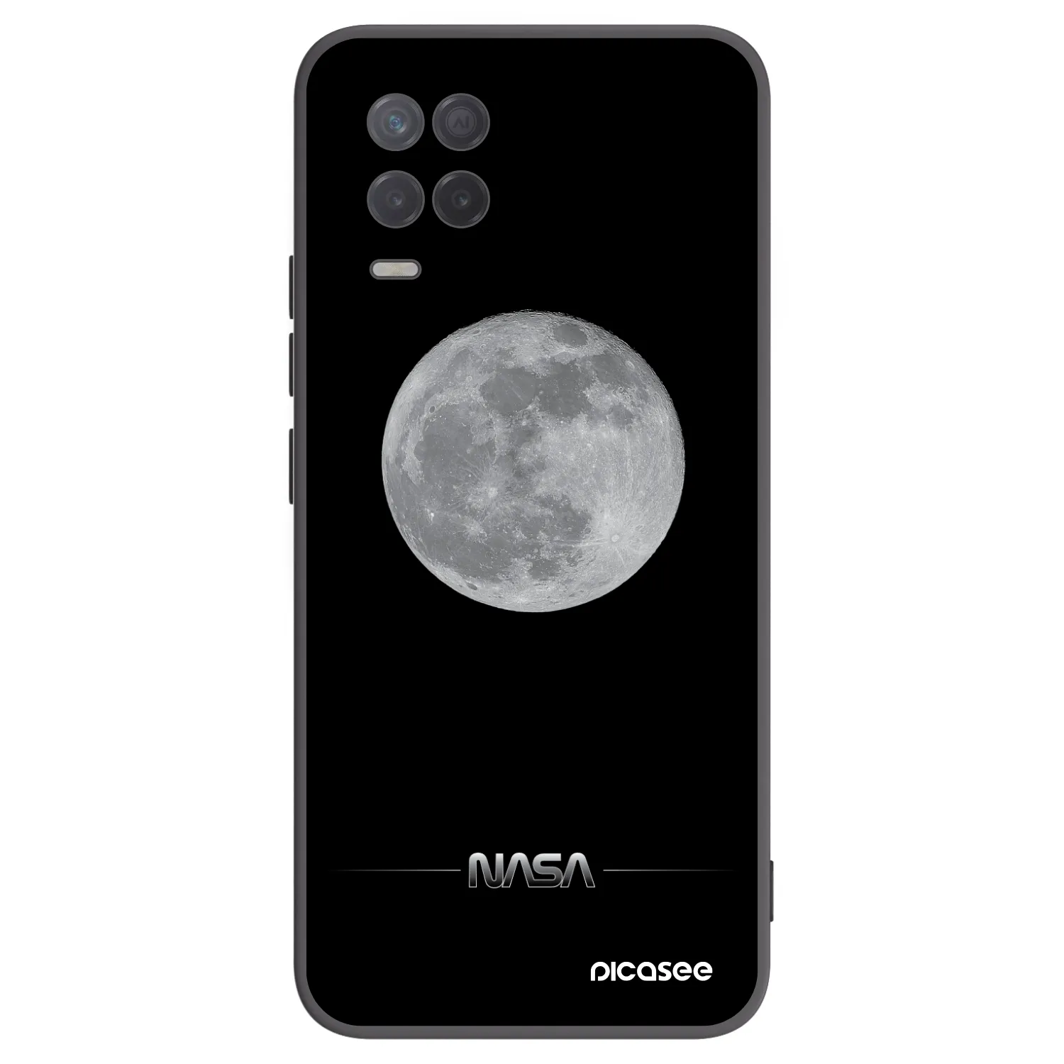 Picasee silikónový čierny obal pre Realme 8 5G - Moon Minimal