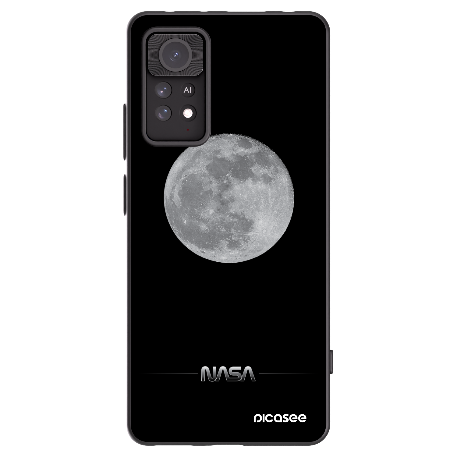 Picasee silikónový čierny obal pre Xiaomi Redmi Note 11 Pro 5G - Moon Minimal