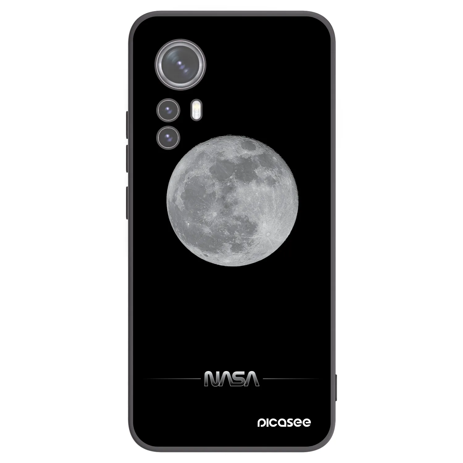 Picasee silikónový čierny obal pre Xiaomi 12 - Moon Minimal