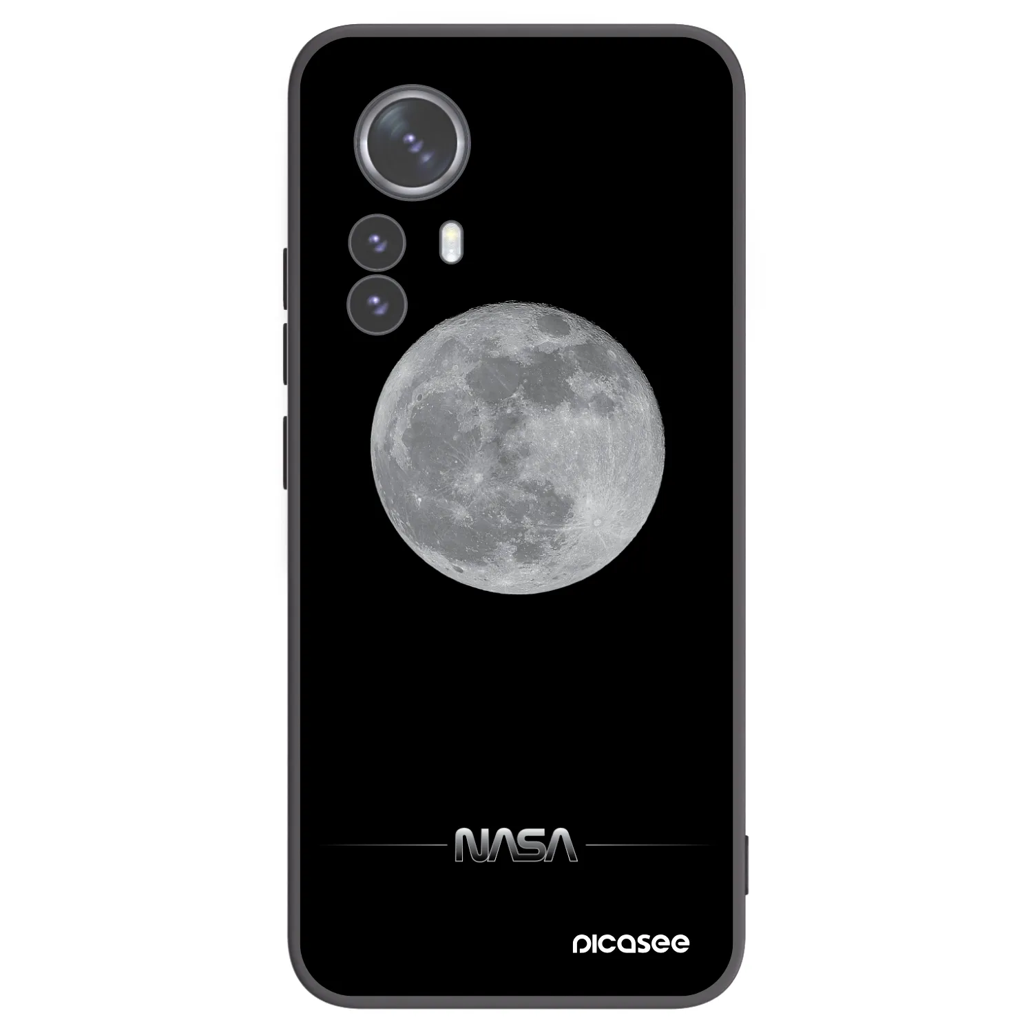 Picasee silikónový čierny obal pre Xiaomi 12 Pro - Moon Minimal