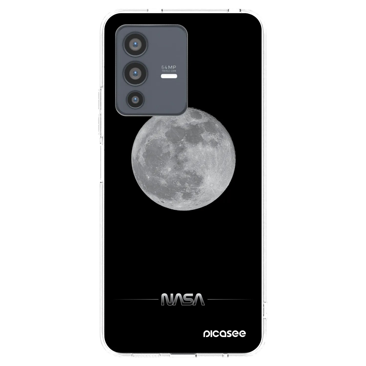 Picasee silikónový prehľadný obal pre Vivo V23 5G - Moon Minimal