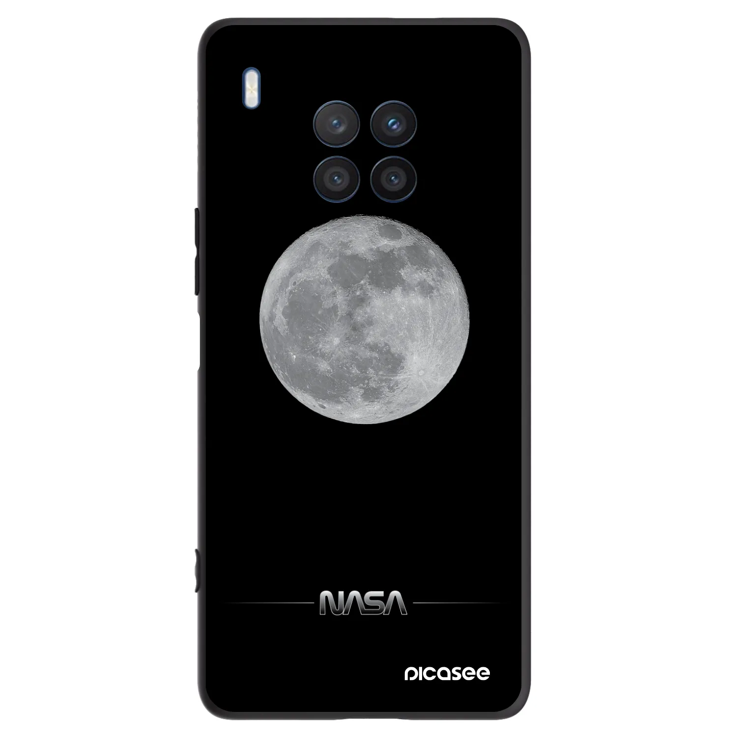 Picasee silikónový čierny obal pre Honor 50 Lite - Moon Minimal