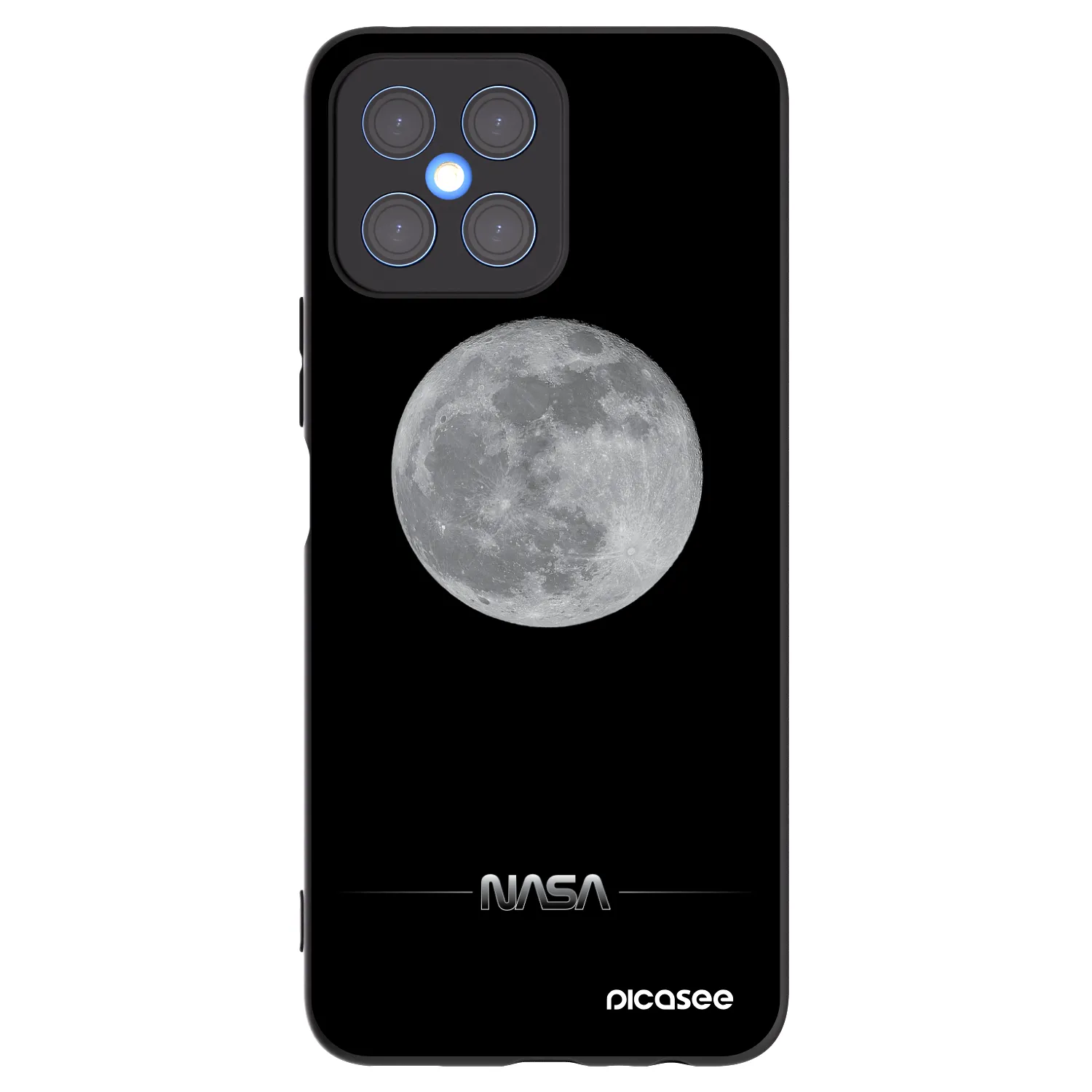 Picasee silikónový čierny obal pre Honor X8 4G - Moon Minimal