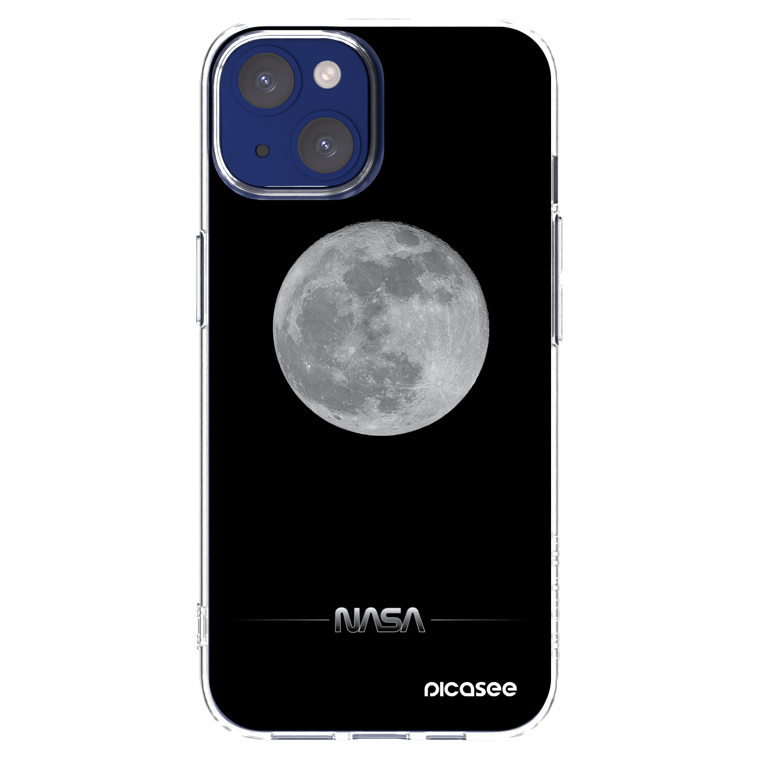 Silikónový prehľadný obal pre Apple iPhone 14 - Moon Minimal