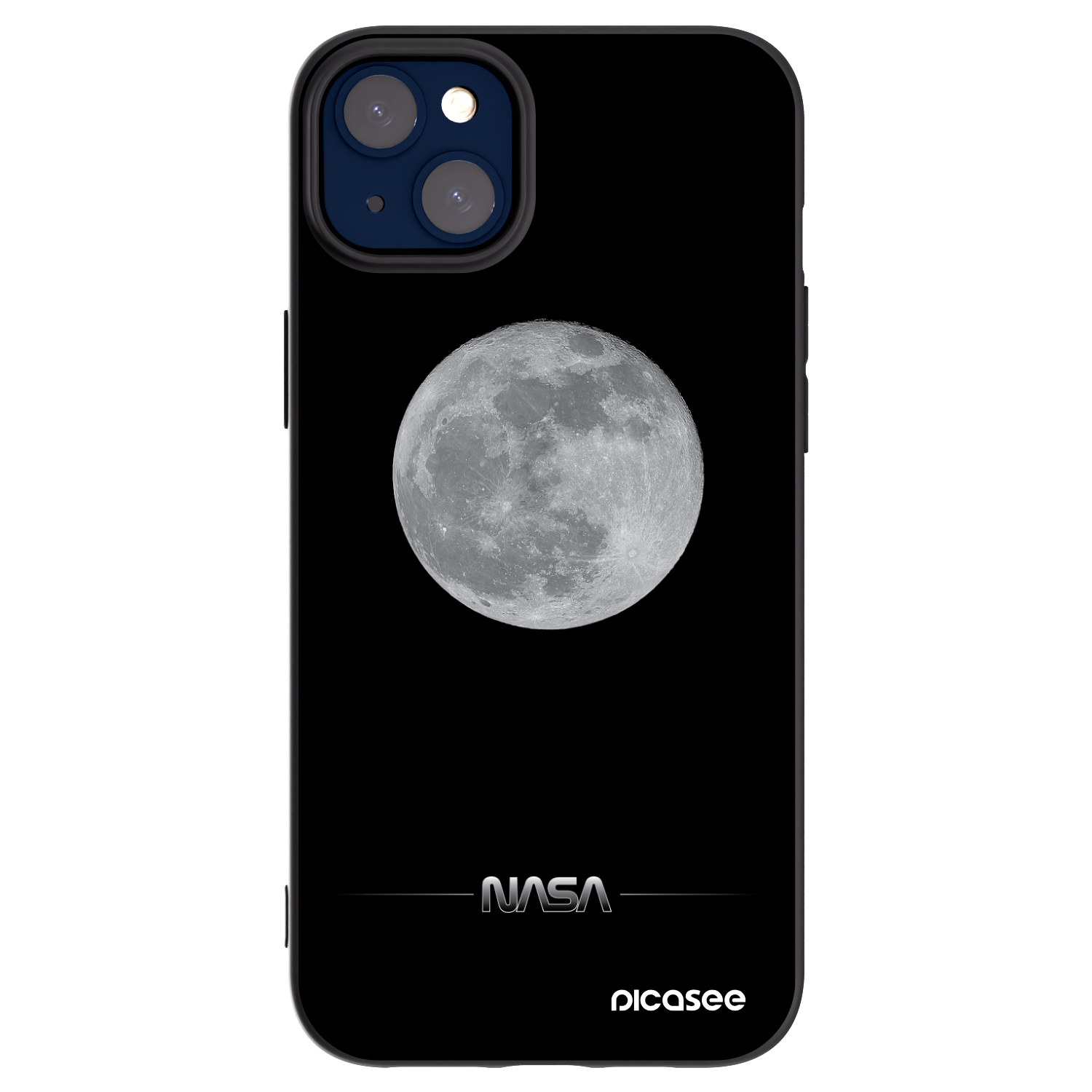 Picasee silikónový čierny obal pre Apple iPhone 14 Plus - Moon Minimal