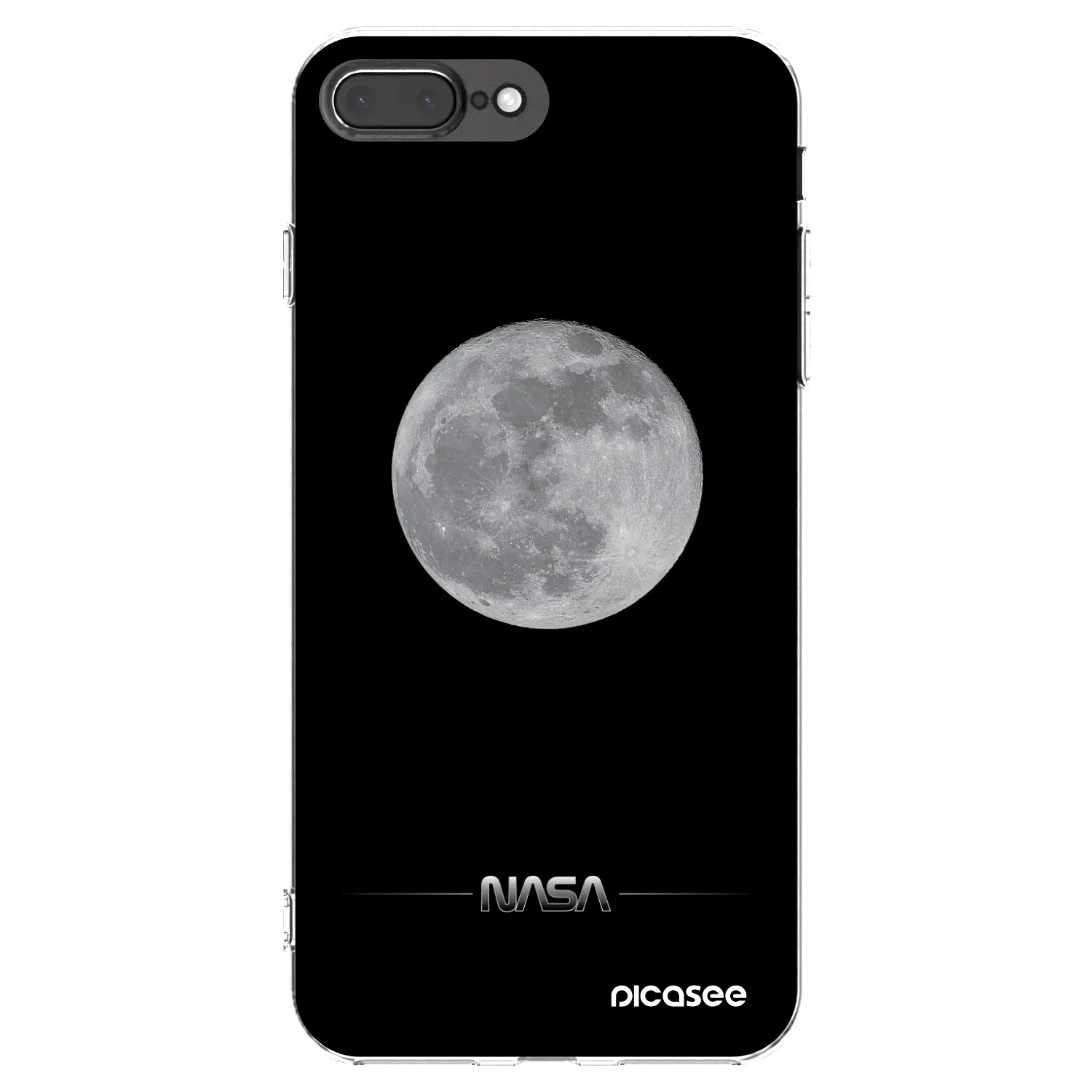 Picasee silikónový prehľadný obal pre Apple iPhone 8 Plus - Moon Minimal