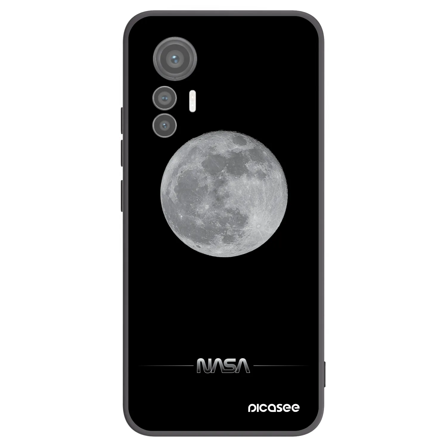 Picasee silikónový čierny obal pre Xiaomi 12 Lite - Moon Minimal