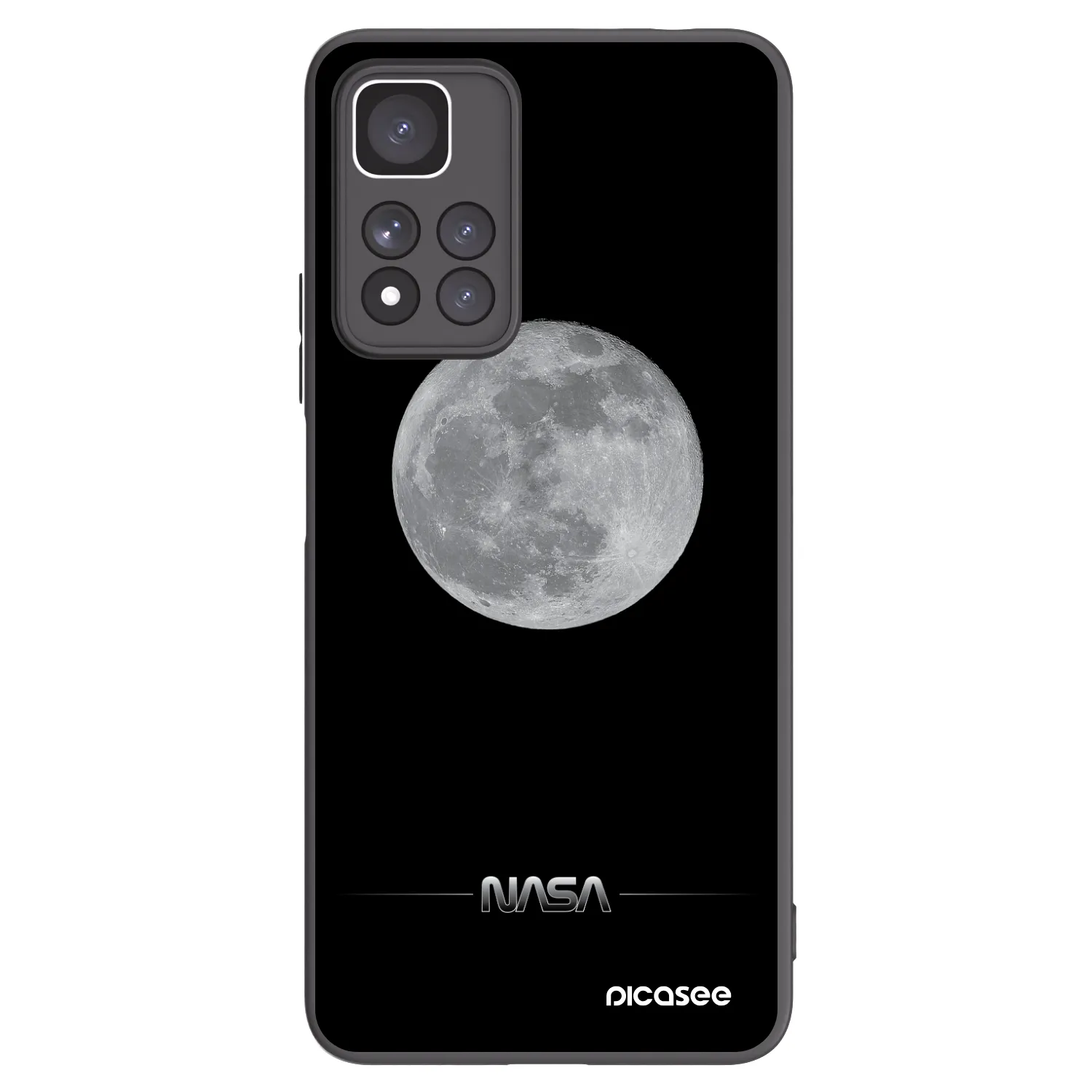 Picasee silikónový čierny obal pre Xiaomi Redmi Note 11 Pro+ 5G - Moon Minimal