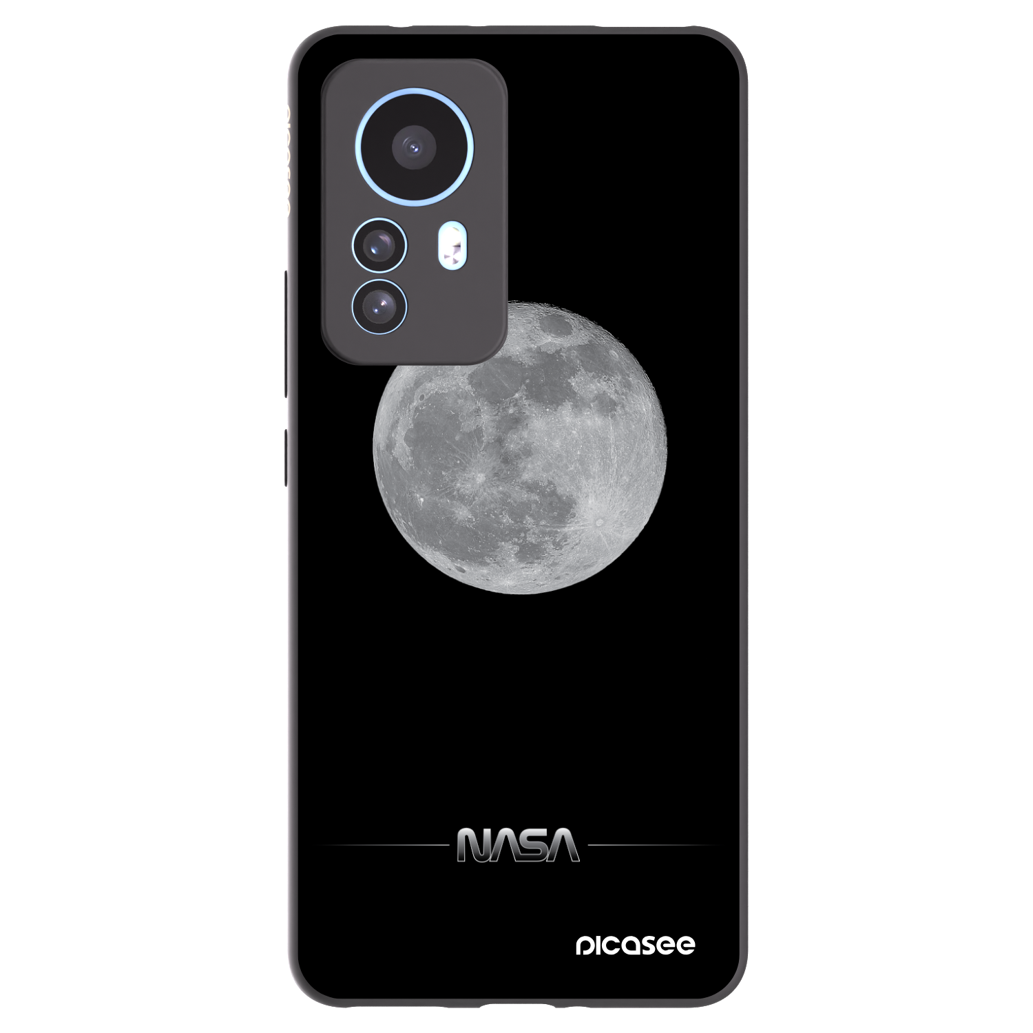 Picasee silikónový čierny obal pre Xiaomi 12T - Moon Minimal