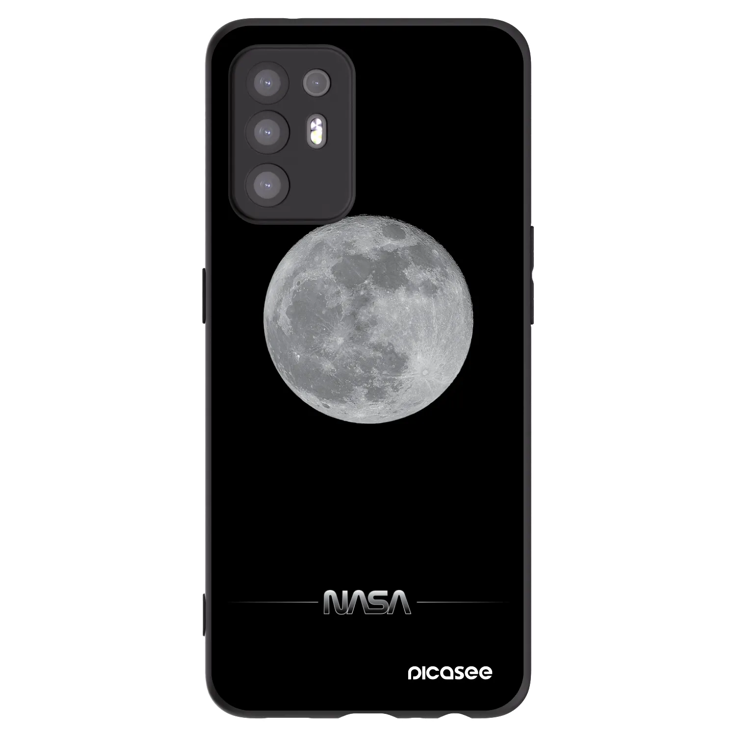 Picasee silikónový čierny obal pre OPPO A94 5G - Moon Minimal