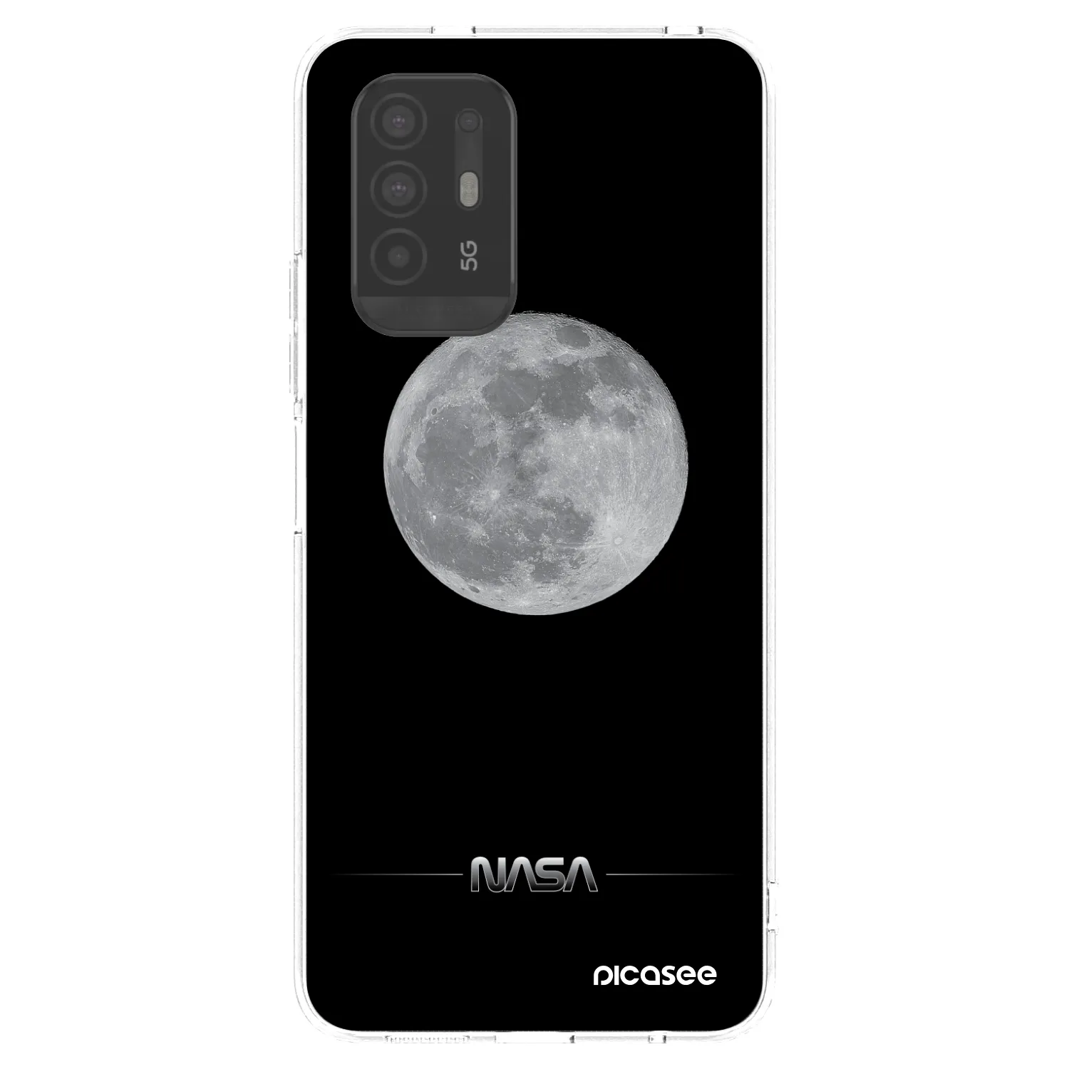 Picasee silikónový prehľadný obal pre OPPO A94 5G - Moon Minimal