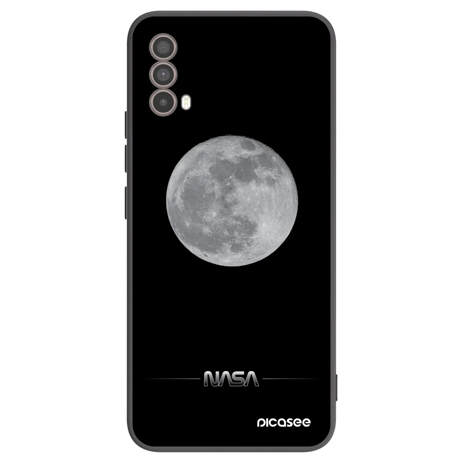 Picasee silikónový čierny obal pre Motorola Moto E40 - Moon Minimal