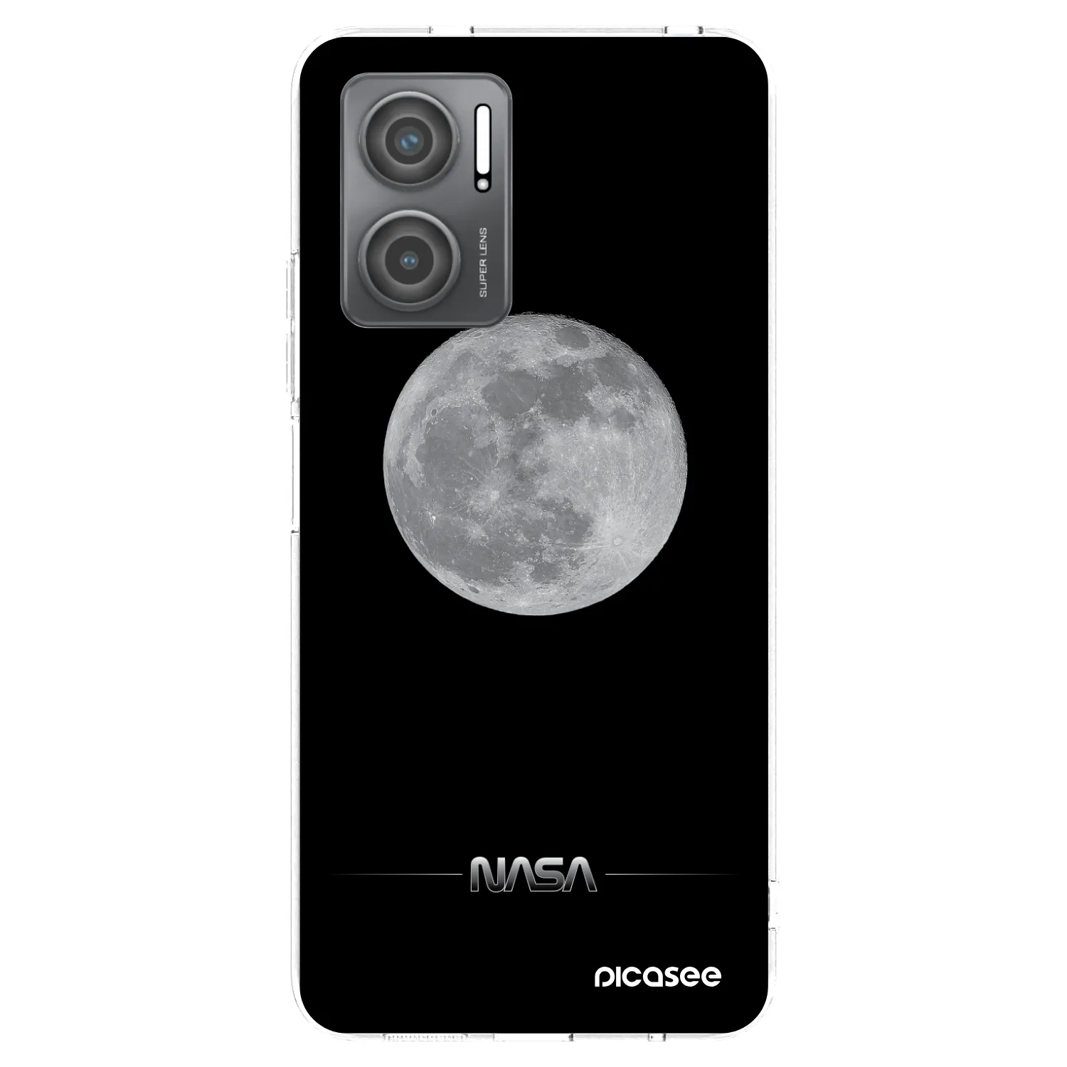 Silikónový prehľadný obal pre Xiaomi Redmi 10 5G - Moon Minimal
