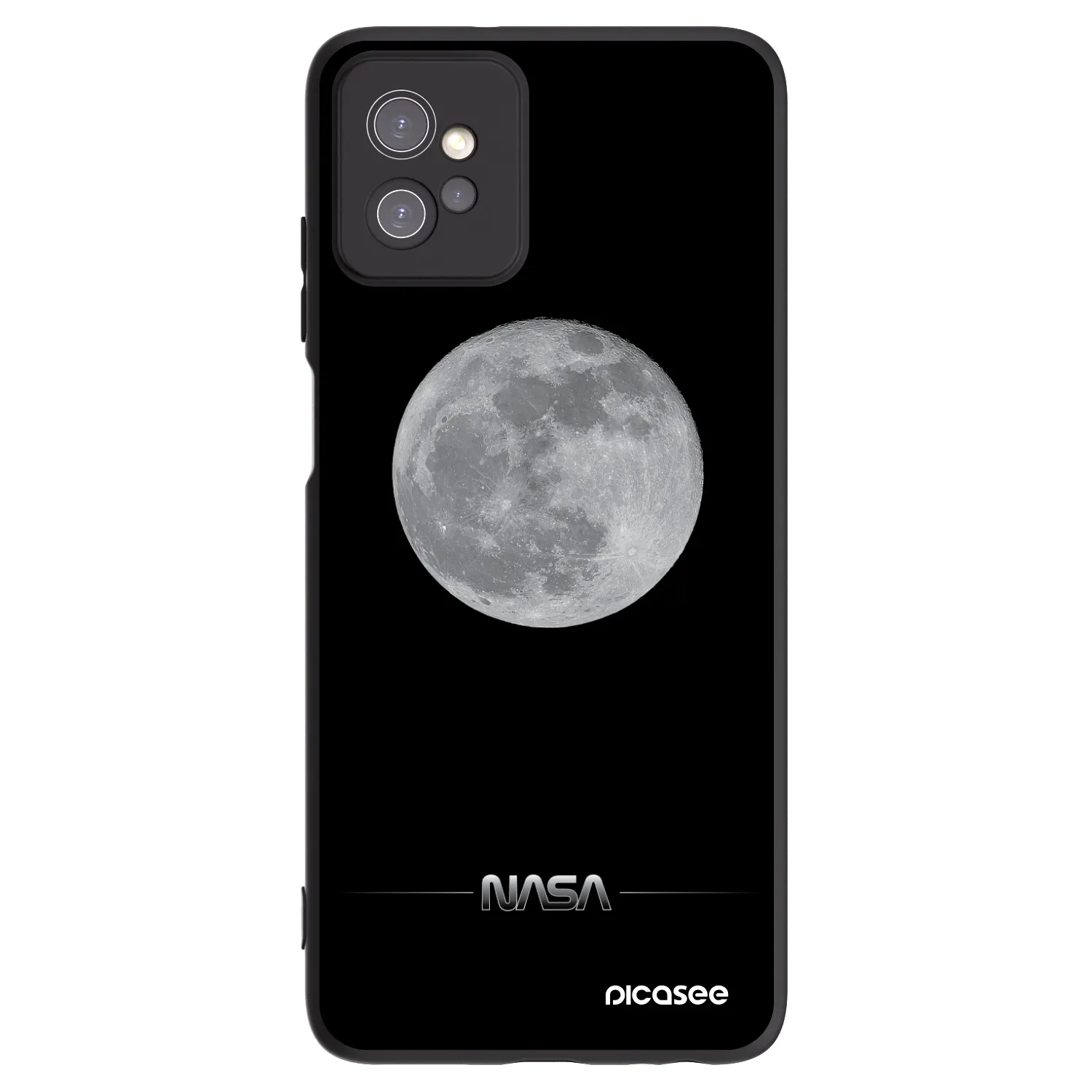 Picasee silikónový čierny obal pre Motorola Moto G32 - Moon Minimal