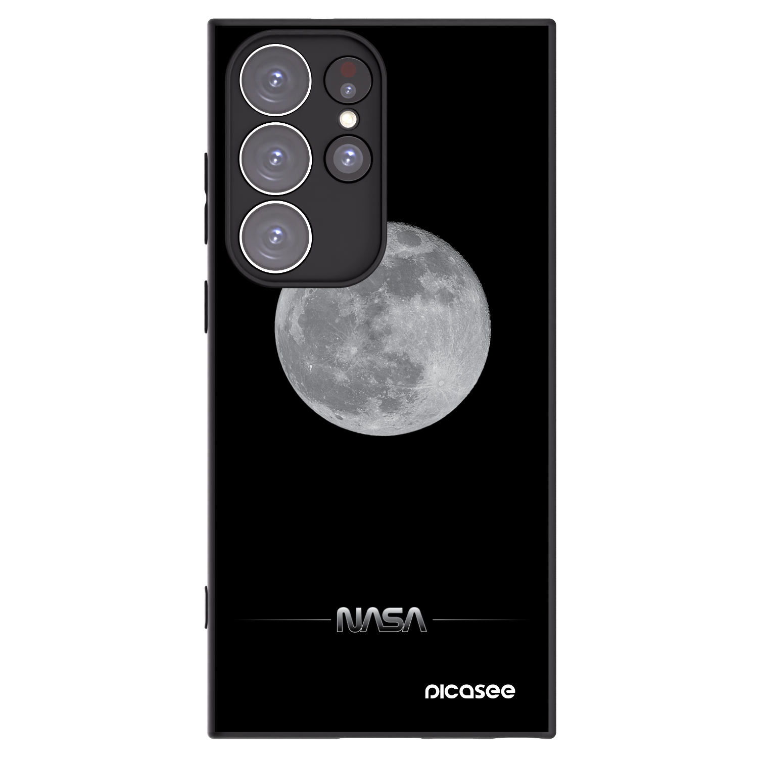 Picasee silikónový čierny obal pre Samsung Galaxy S23 Ultra 5G - Moon Minimal
