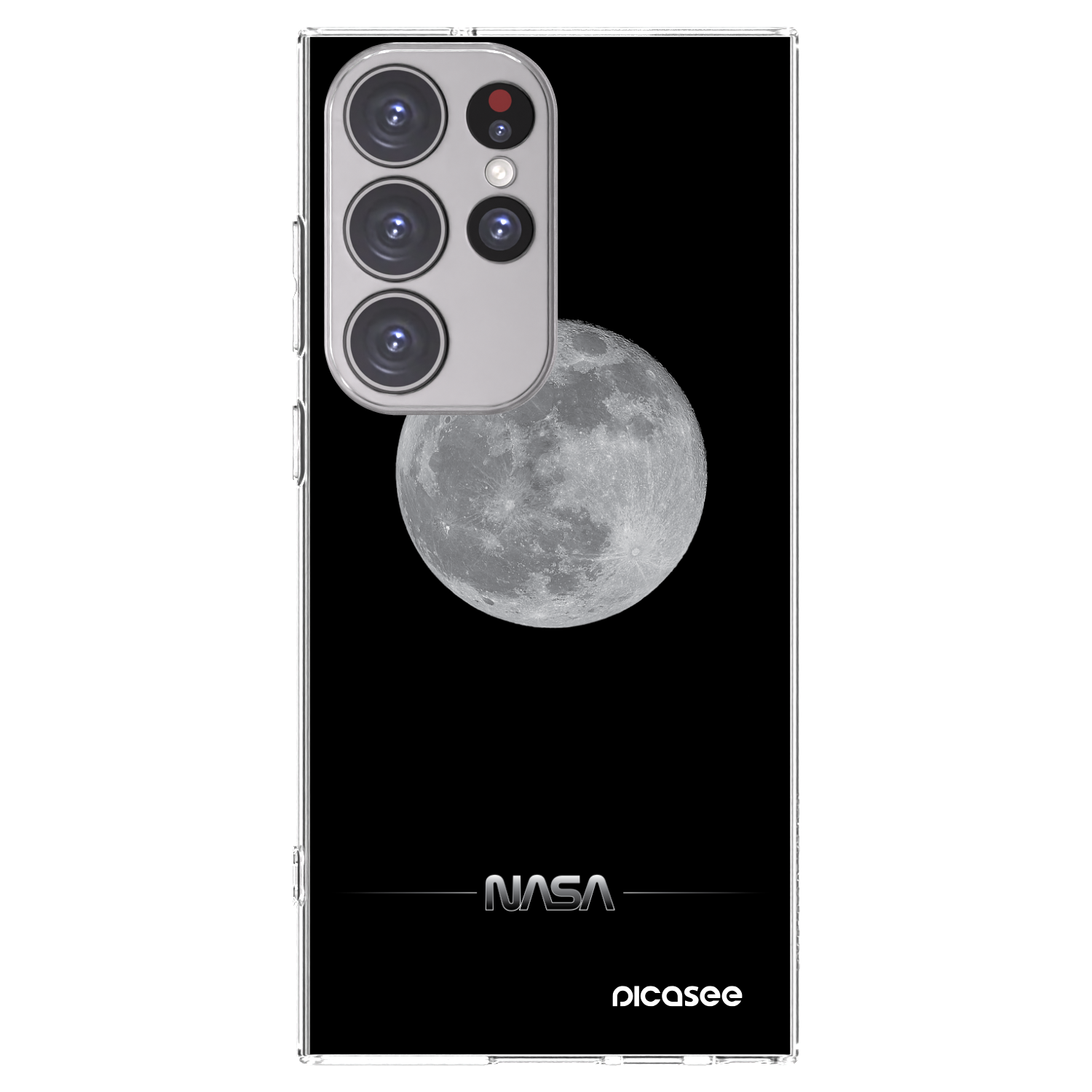 Picasee silikónový prehľadný obal pre Samsung Galaxy S23 Ultra 5G - Moon Minimal