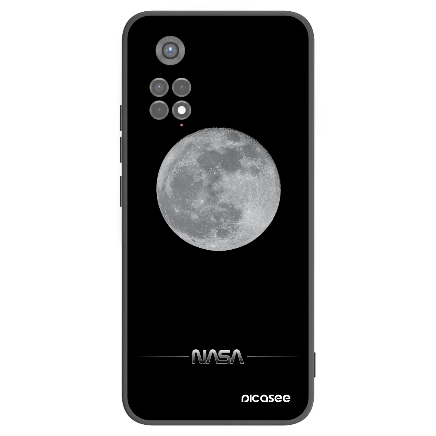 Picasee silikónový čierny obal pre Xiaomi Redmi Note 11S 5G - Moon Minimal
