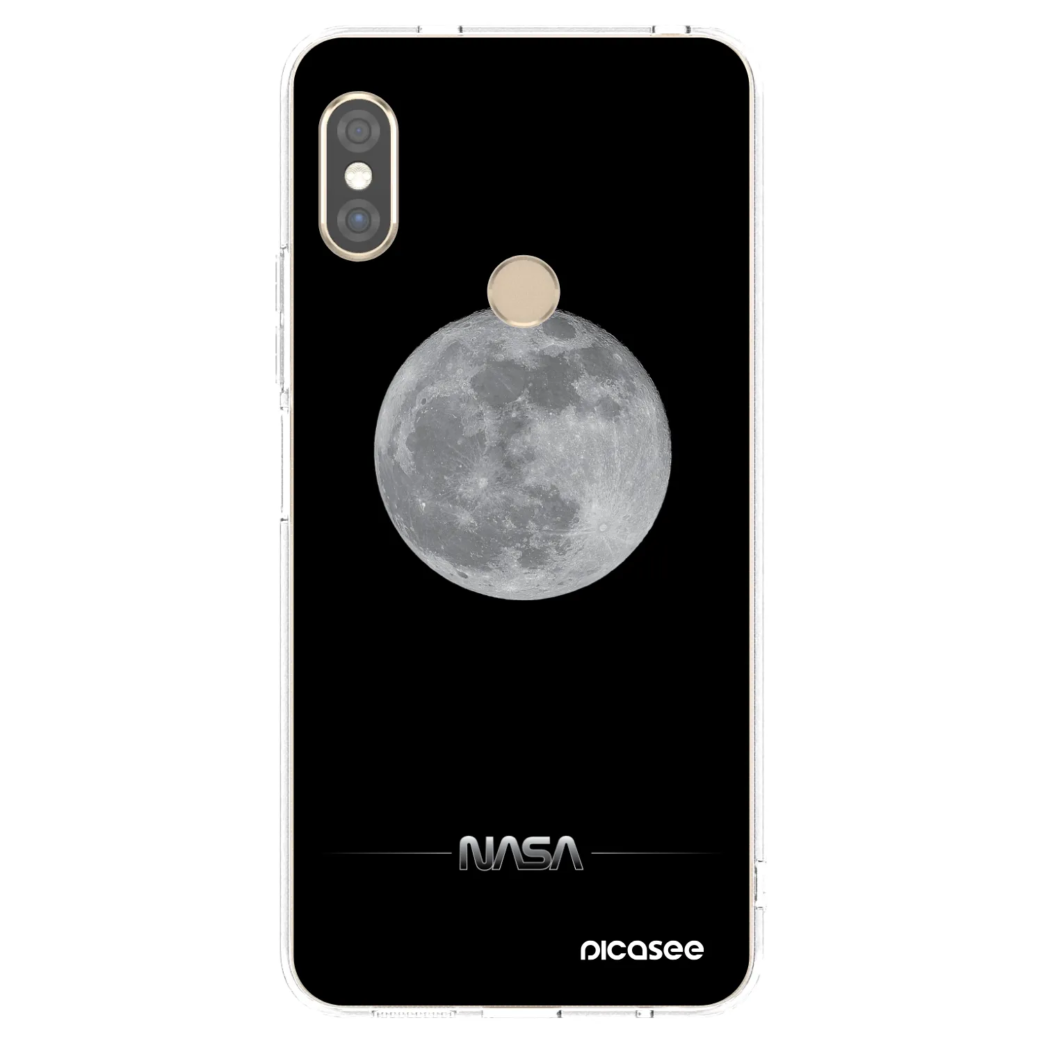 Silikónový prehľadný obal pre Xiaomi Redmi Note 5 Global - Moon Minimal