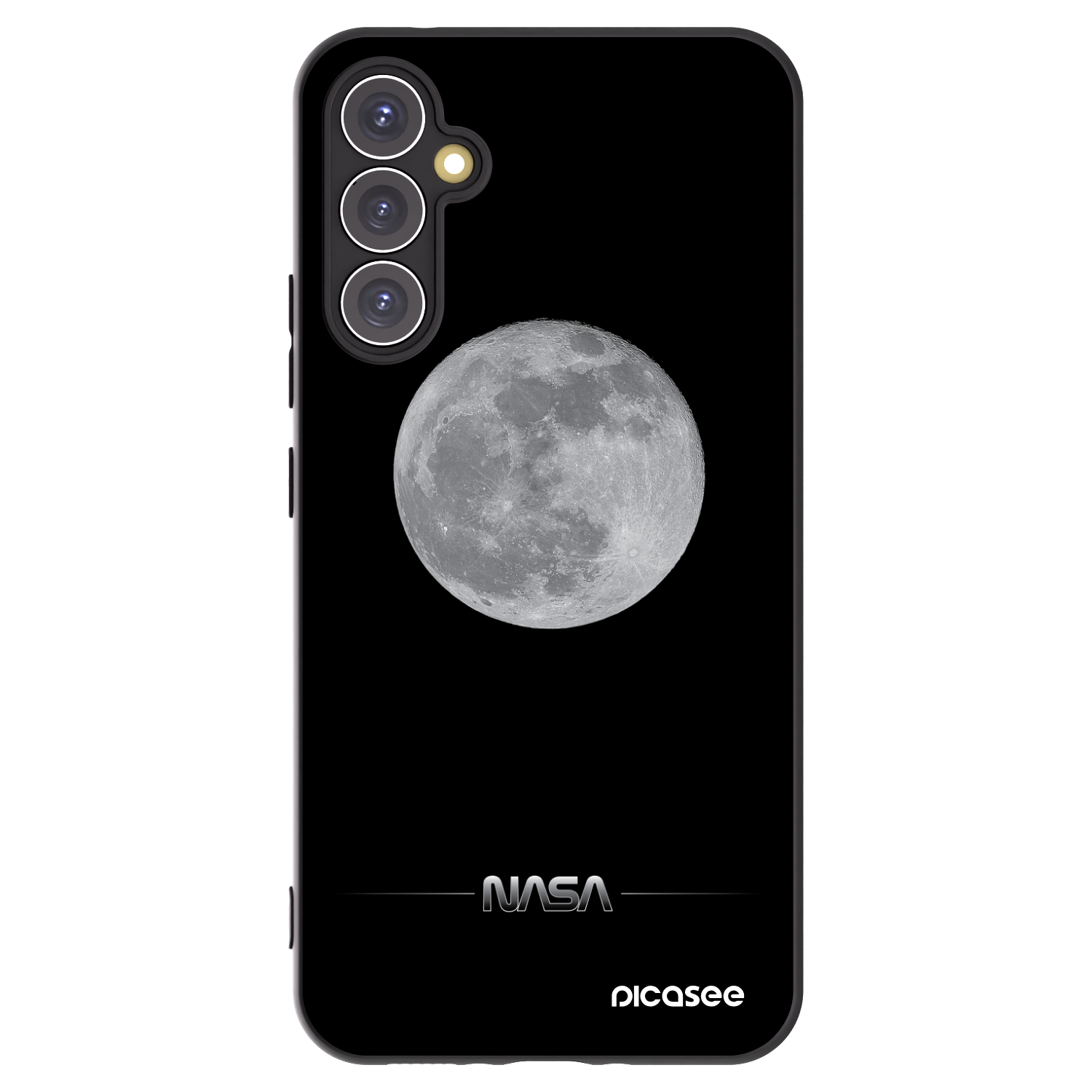 Picasee silikónový čierny obal pre Samsung Galaxy A34 5G A346B - Moon Minimal