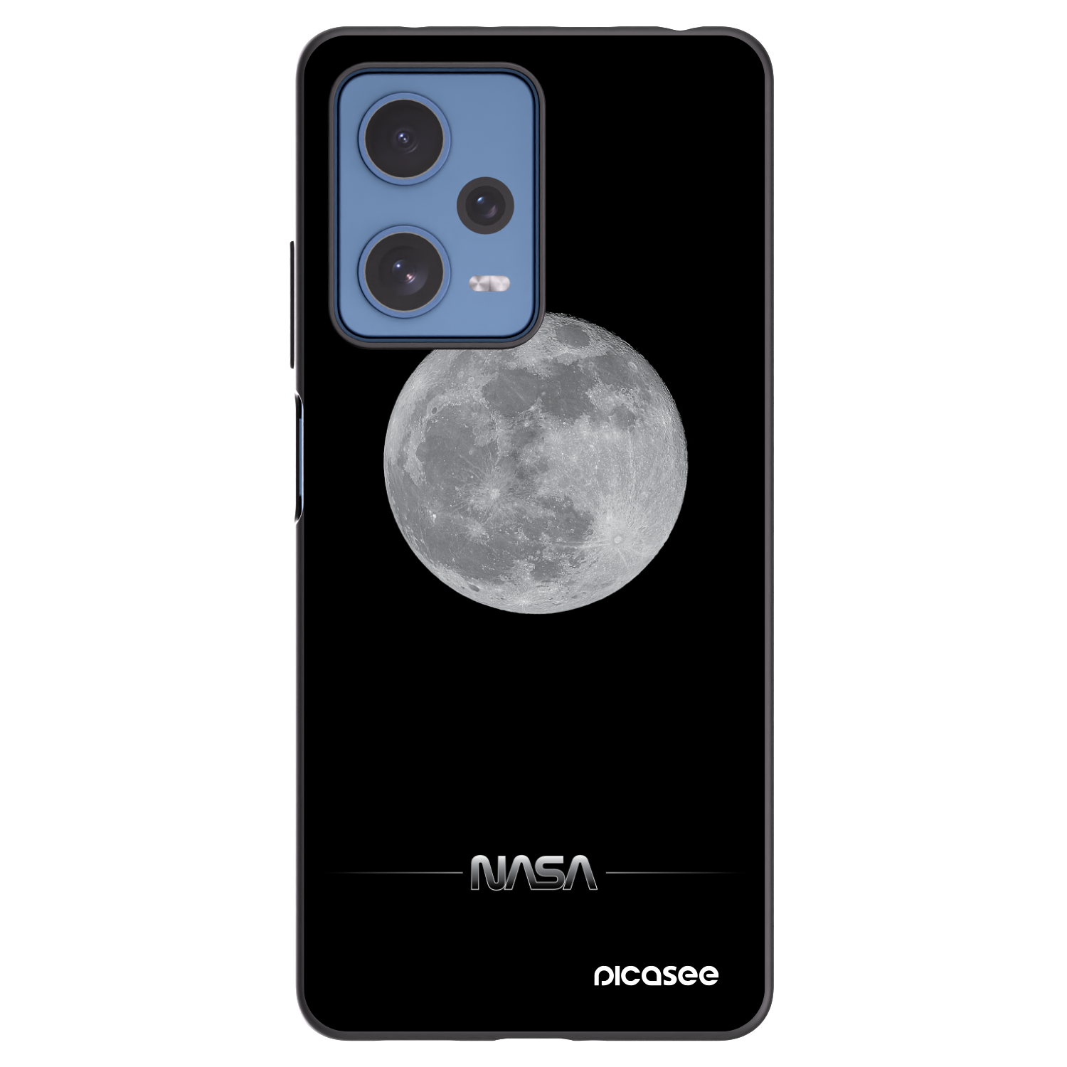 Picasee silikónový čierny obal pre Xiaomi Redmi Note 12 Pro 5G - Moon Minimal