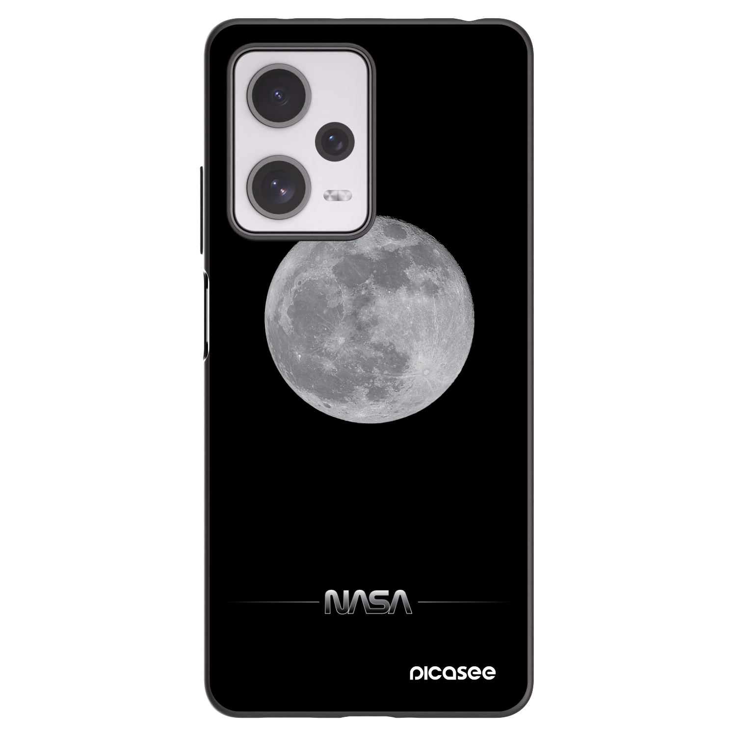 Picasee silikónový čierny obal pre Xiaomi Redmi Note 12 Pro+ 5G - Moon Minimal