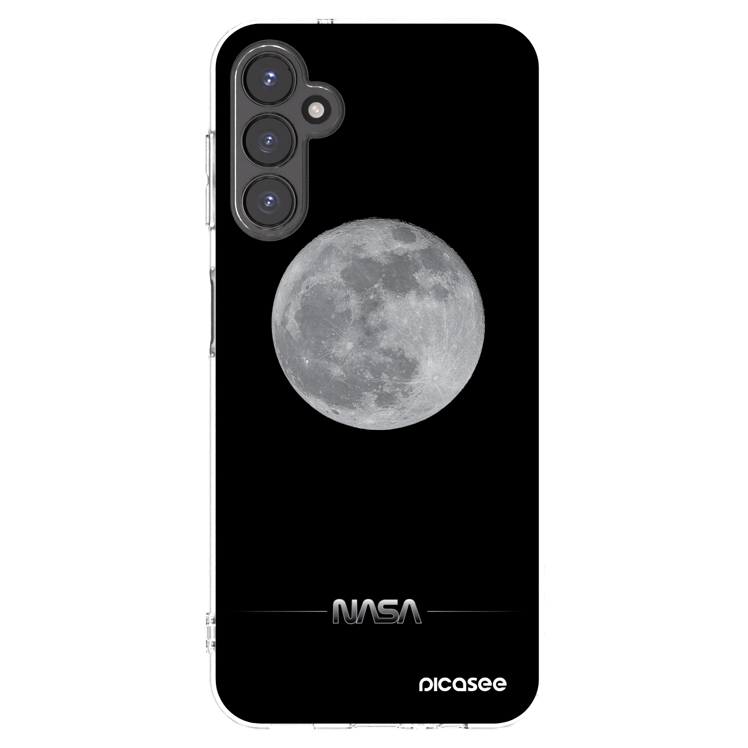 Picasee silikónový prehľadný obal pre Samsung Galaxy A14 4G A145R - Moon Minimal