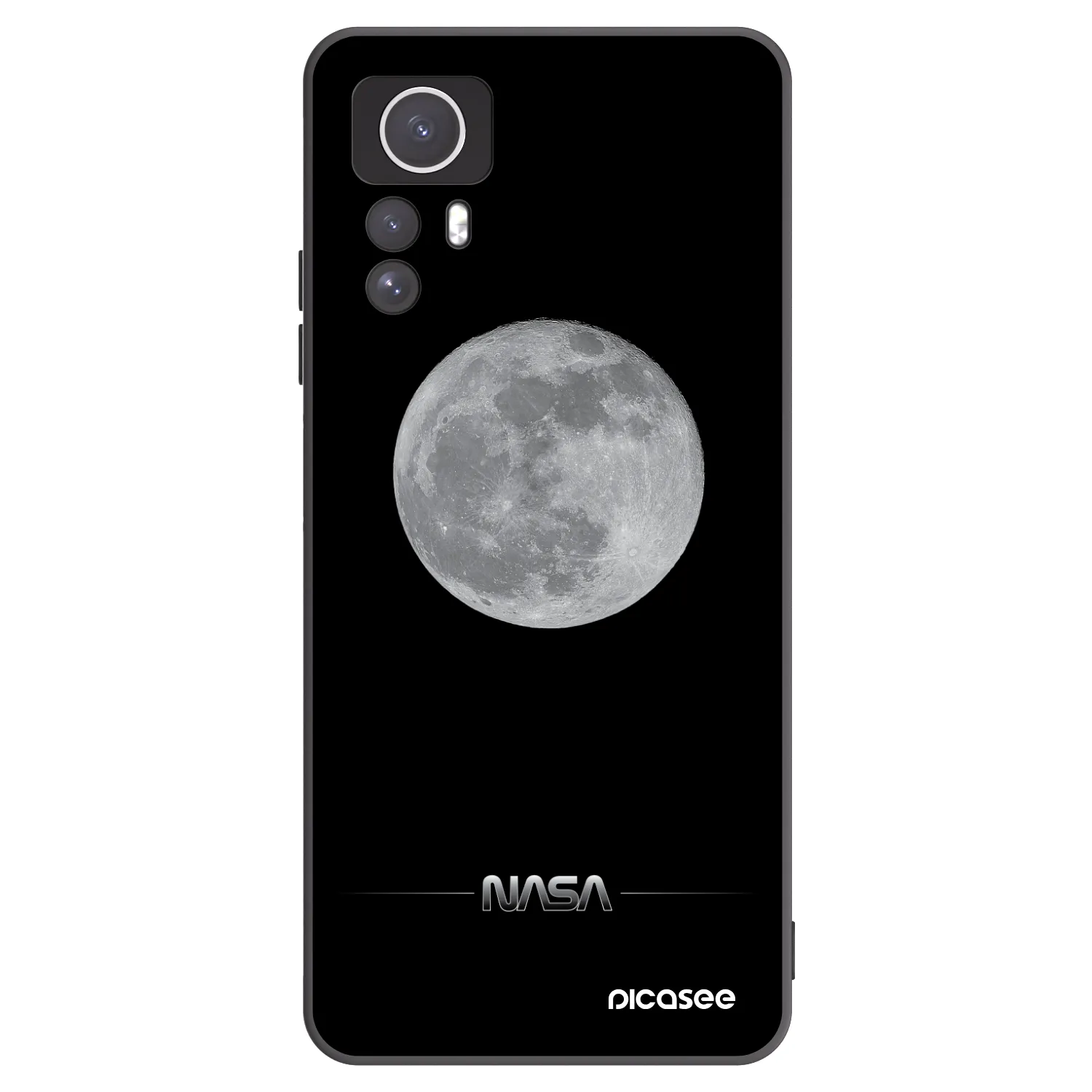 Picasee silikónový čierny obal pre Xiaomi Redmi Note 12S - Moon Minimal