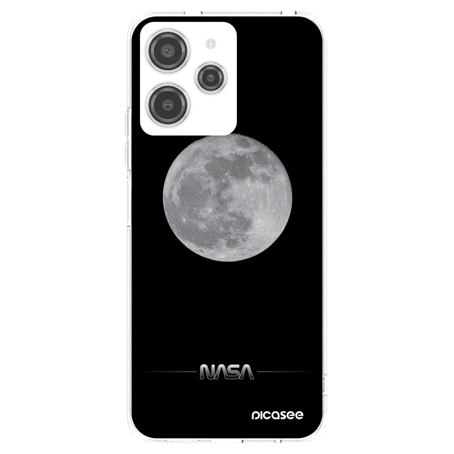 Silikónový prehľadný obal pre Xiaomi Redmi 12 4G - Moon Minimal