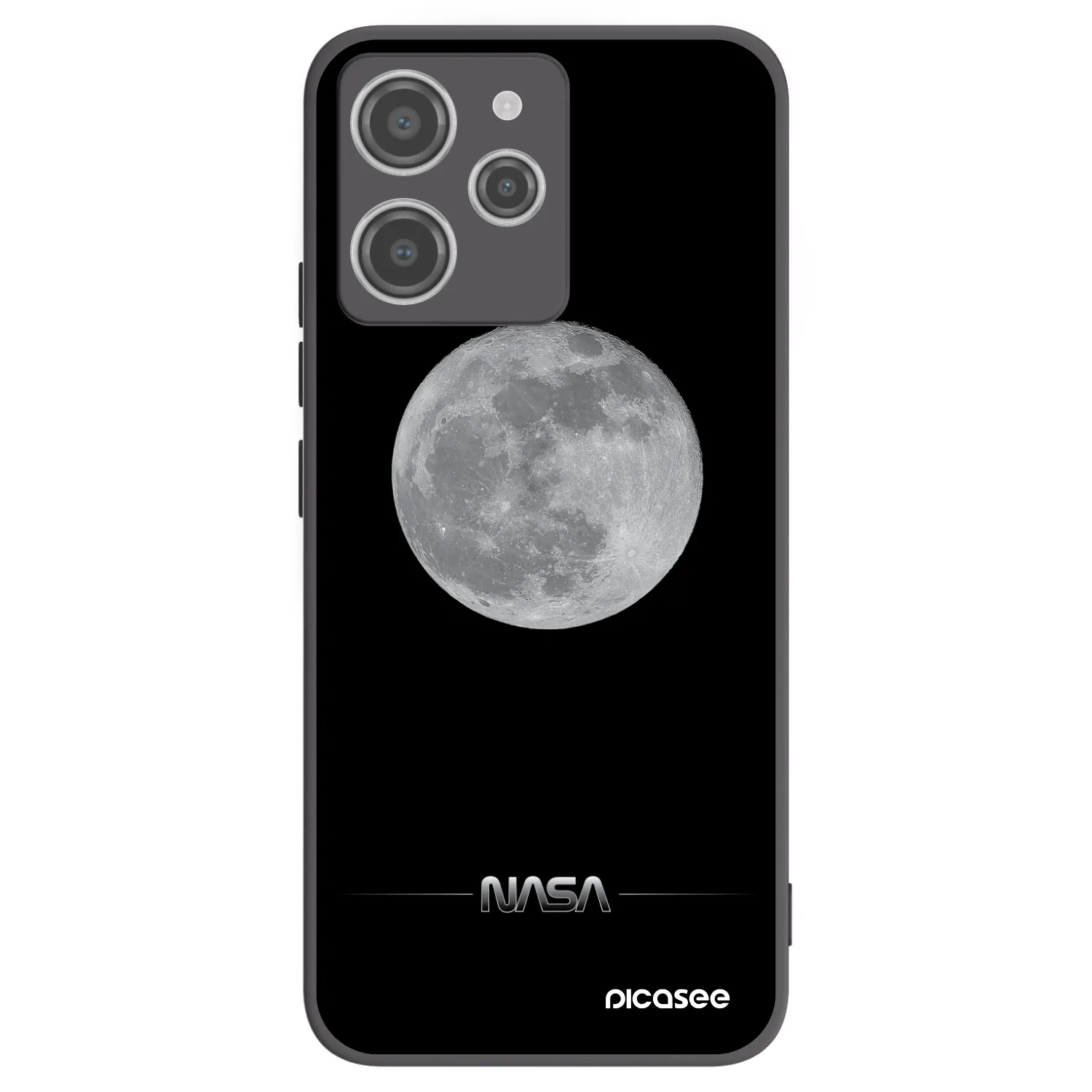 Silikónový čierny obal pre Xiaomi Redmi 12 4G - Moon Minimal