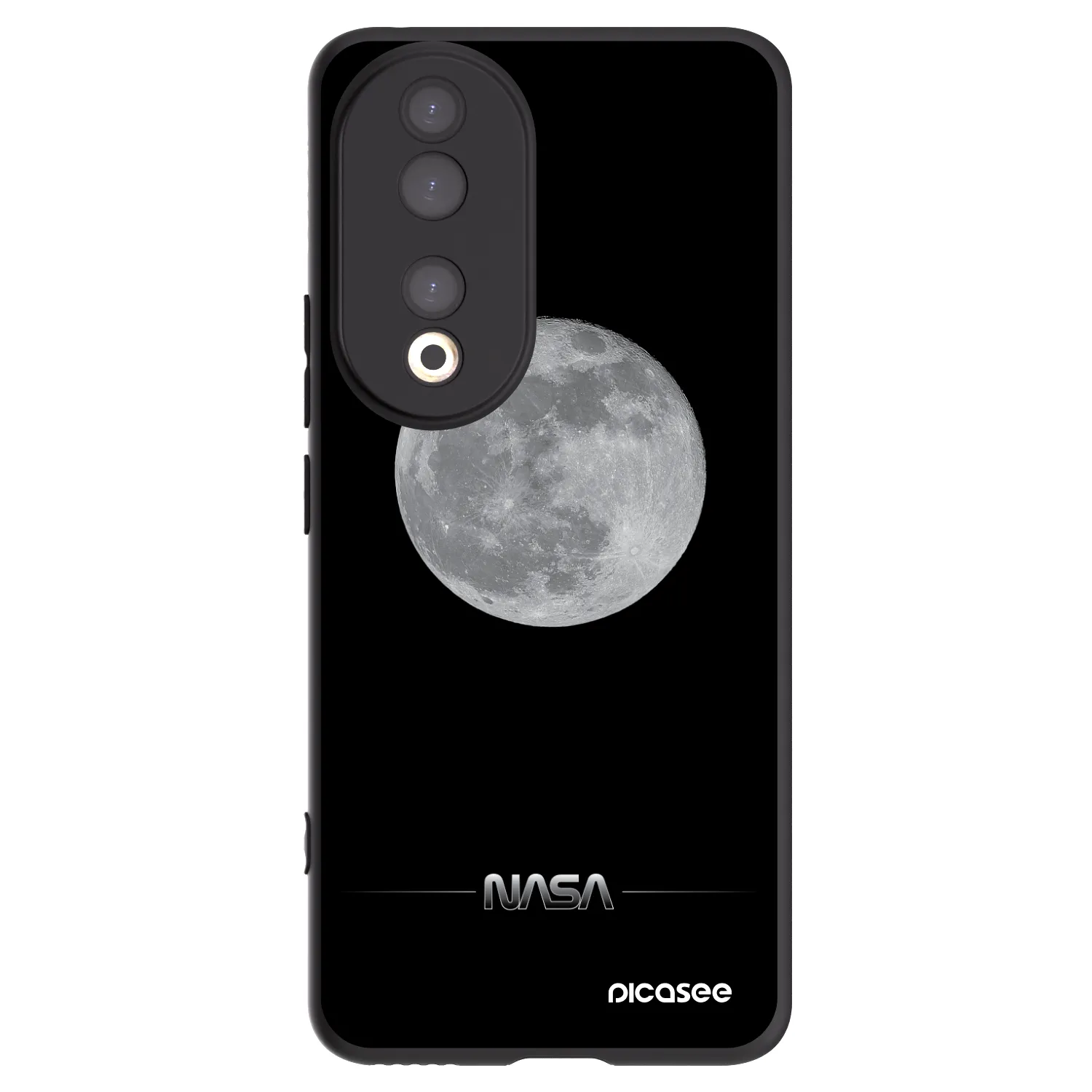 Picasee silikónový čierny obal pre Honor 90 5G - Moon Minimal