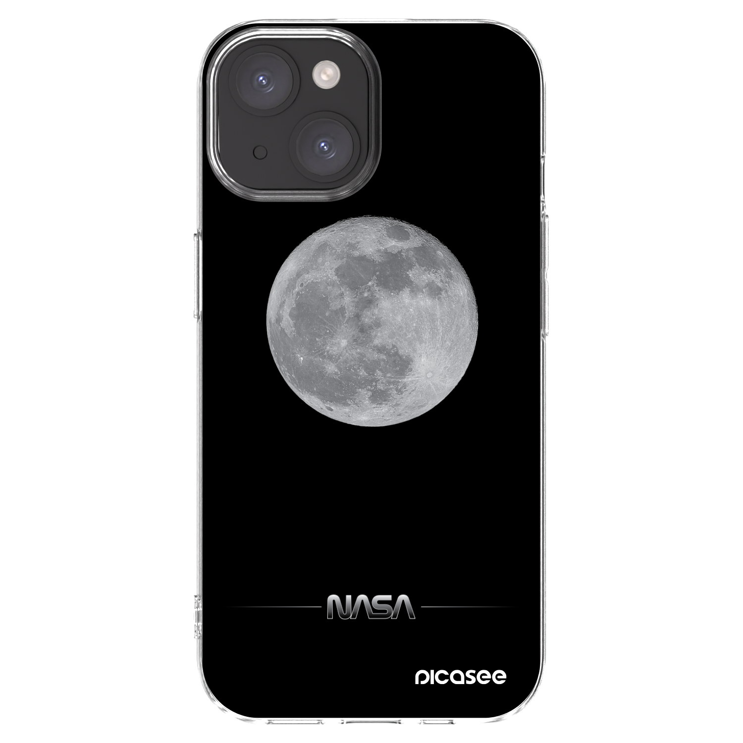 Silikónový prehľadný obal pre Apple iPhone 15 - Moon Minimal