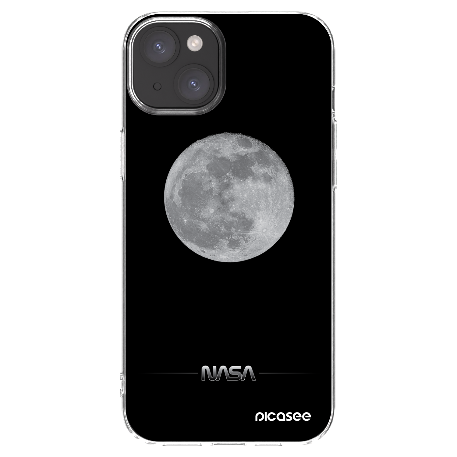 Picasee silikónový prehľadný obal pre Apple iPhone 15 Plus - Moon Minimal