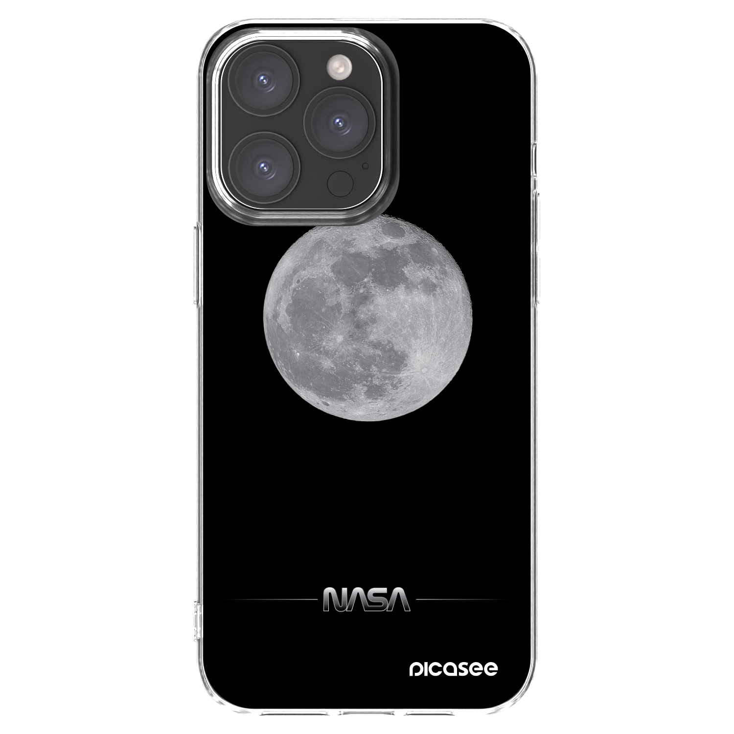 Silikónový prehľadný obal pre Apple iPhone 15 Pro Max - Moon Minimal