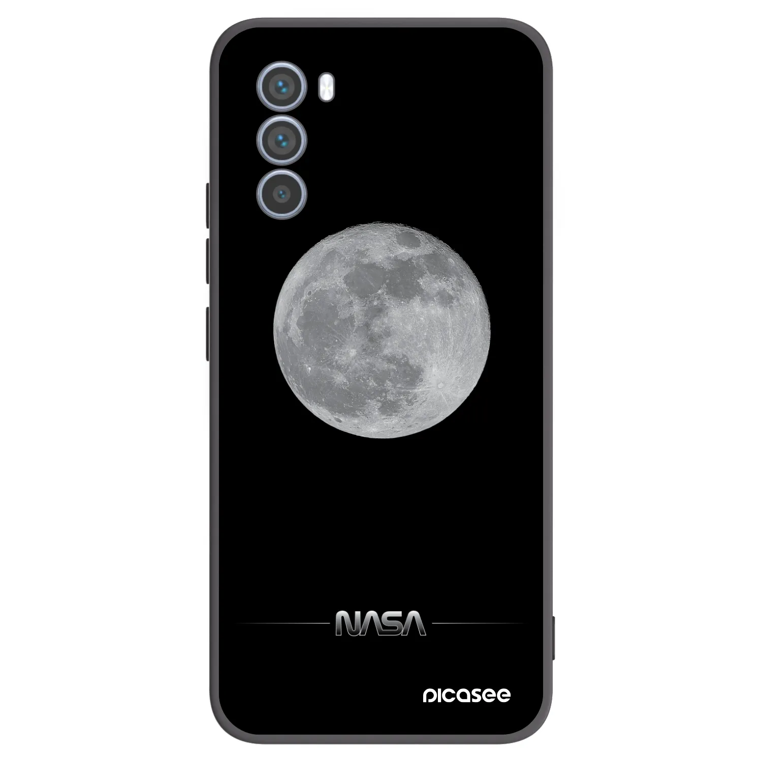 Picasee silikónový čierny obal pre Motorola Moto G62 - Moon Minimal