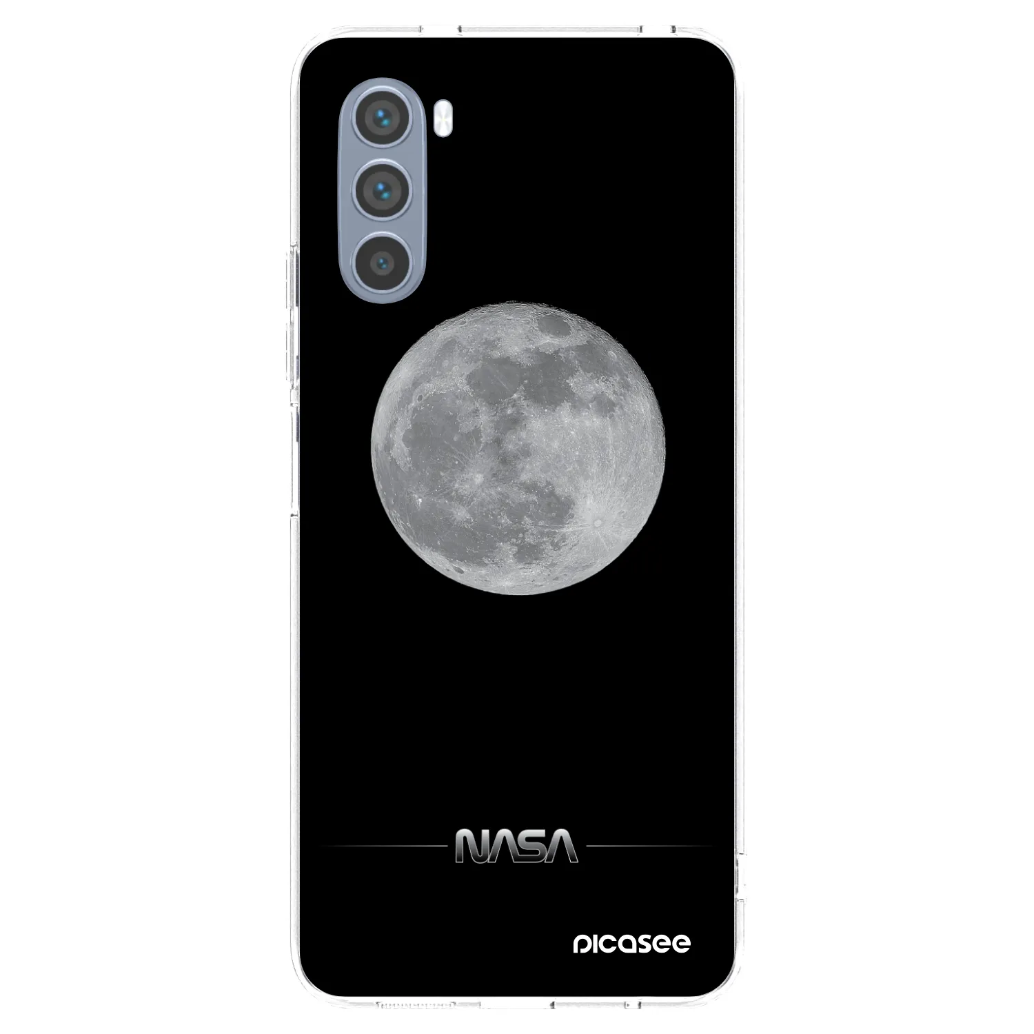 Silikónový prehľadný obal pre Motorola Moto G62 - Moon Minimal