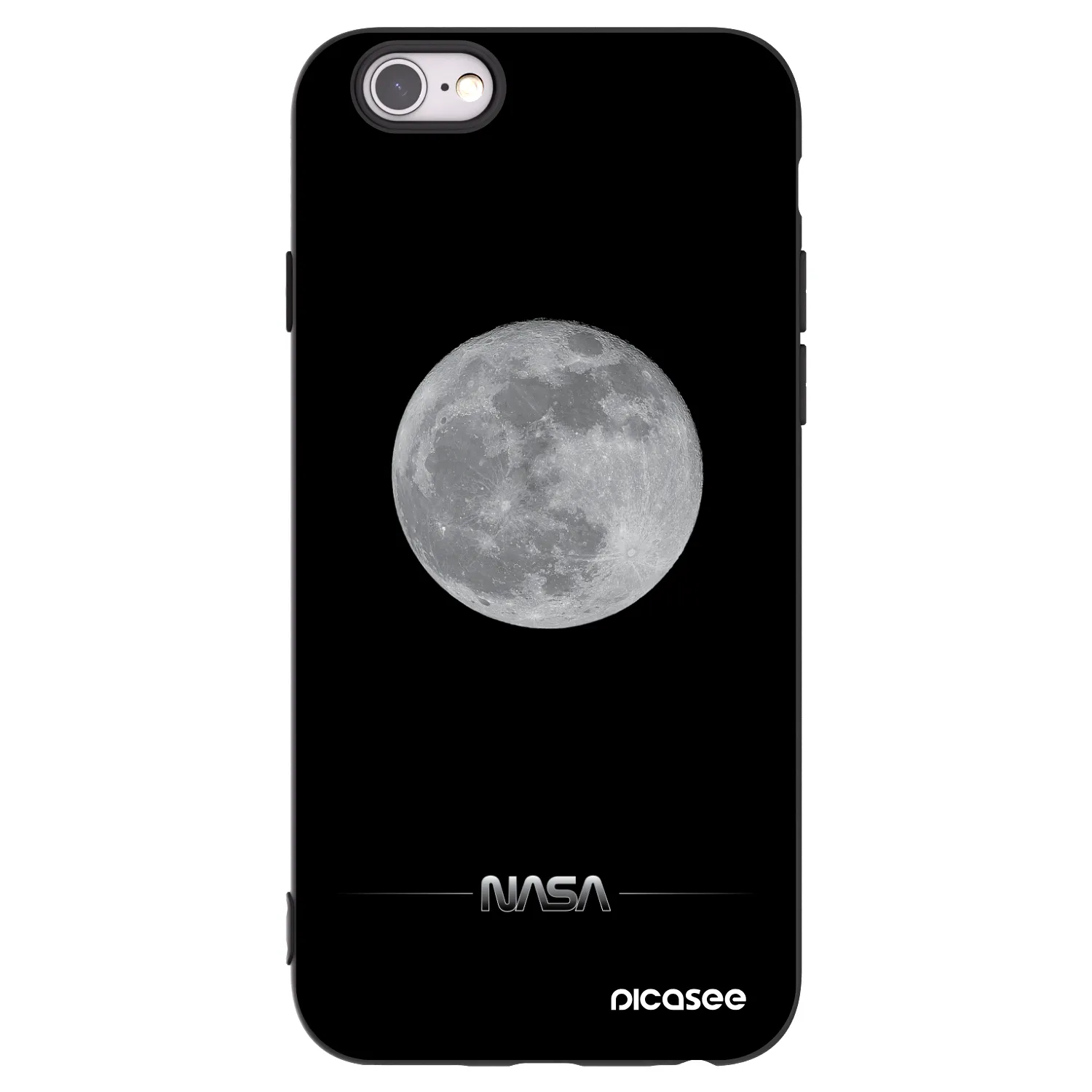 Picasee silikónový čierny obal pre Apple iPhone 6/6S - Moon Minimal