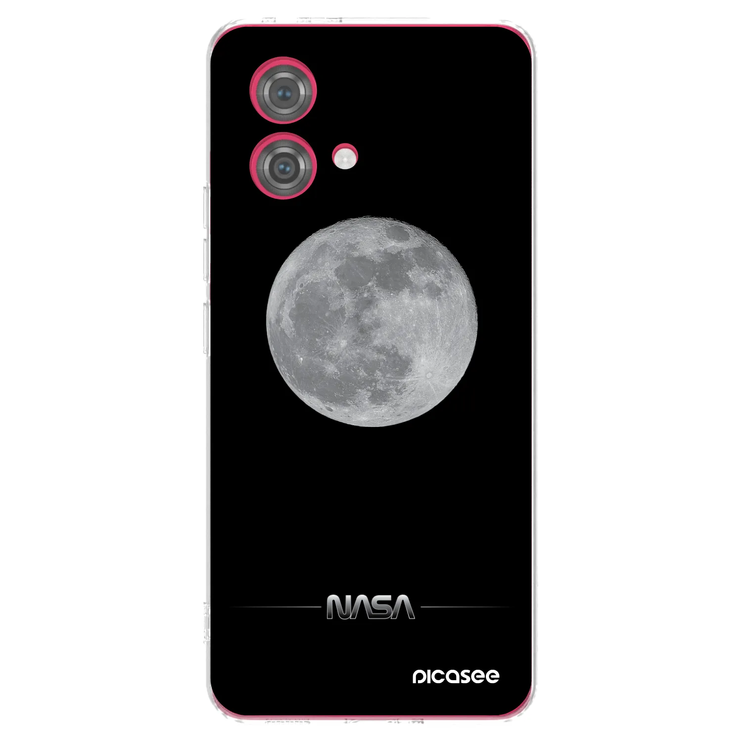 Silikónový prehľadný obal pre Motorola Moto G84 5G - Moon Minimal