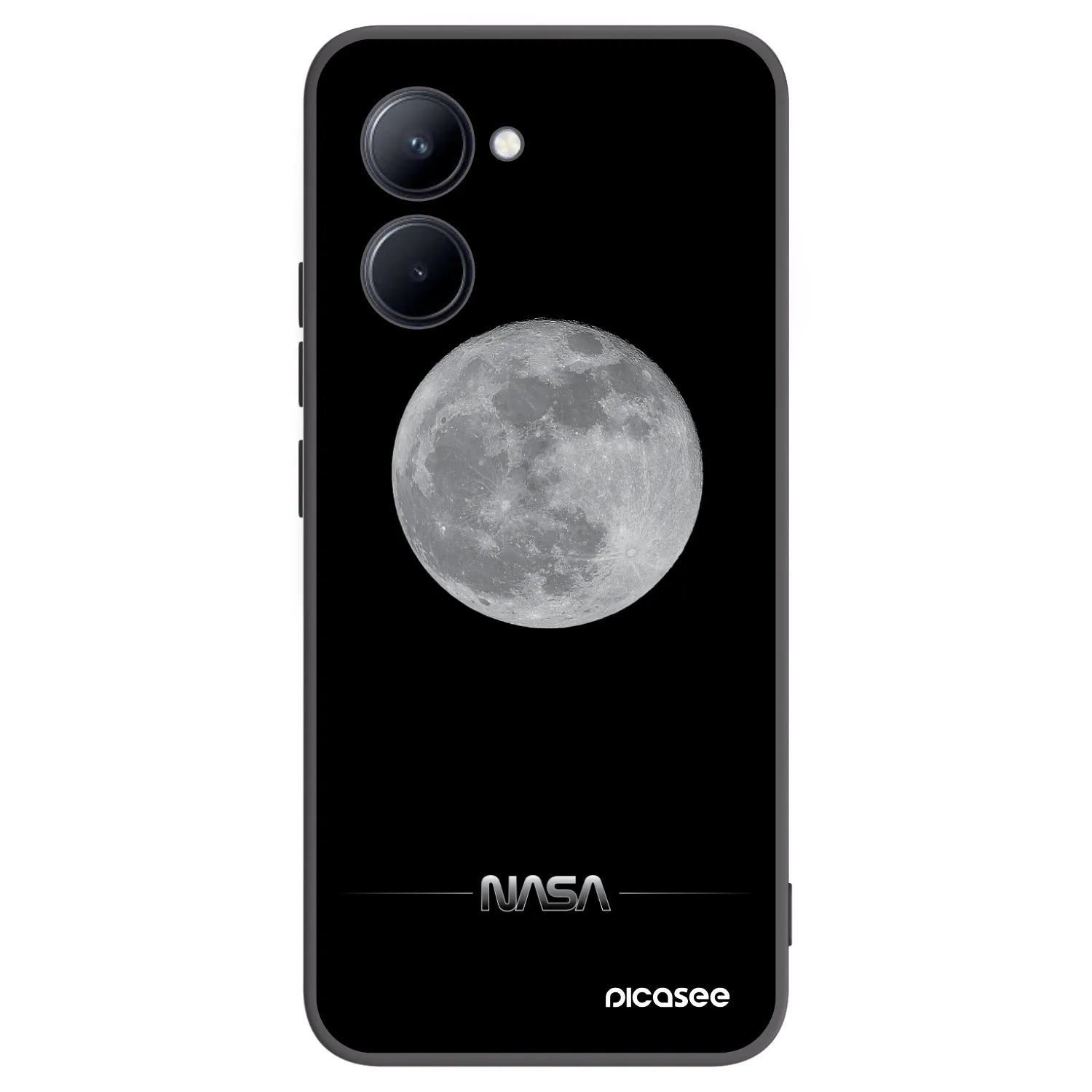 Picasee silikónový čierny obal pre Realme C33 (2023) - Moon Minimal