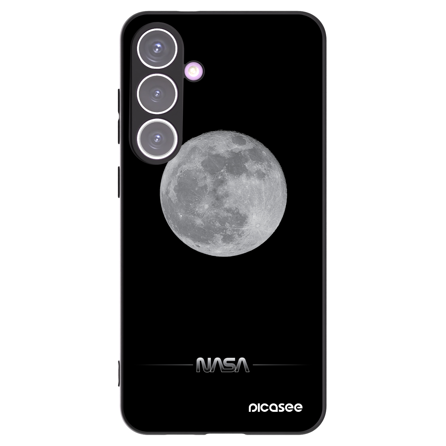 Picasee silikónový čierny obal pre Samsung Galaxy S24+ S926B 5G - Moon Minimal