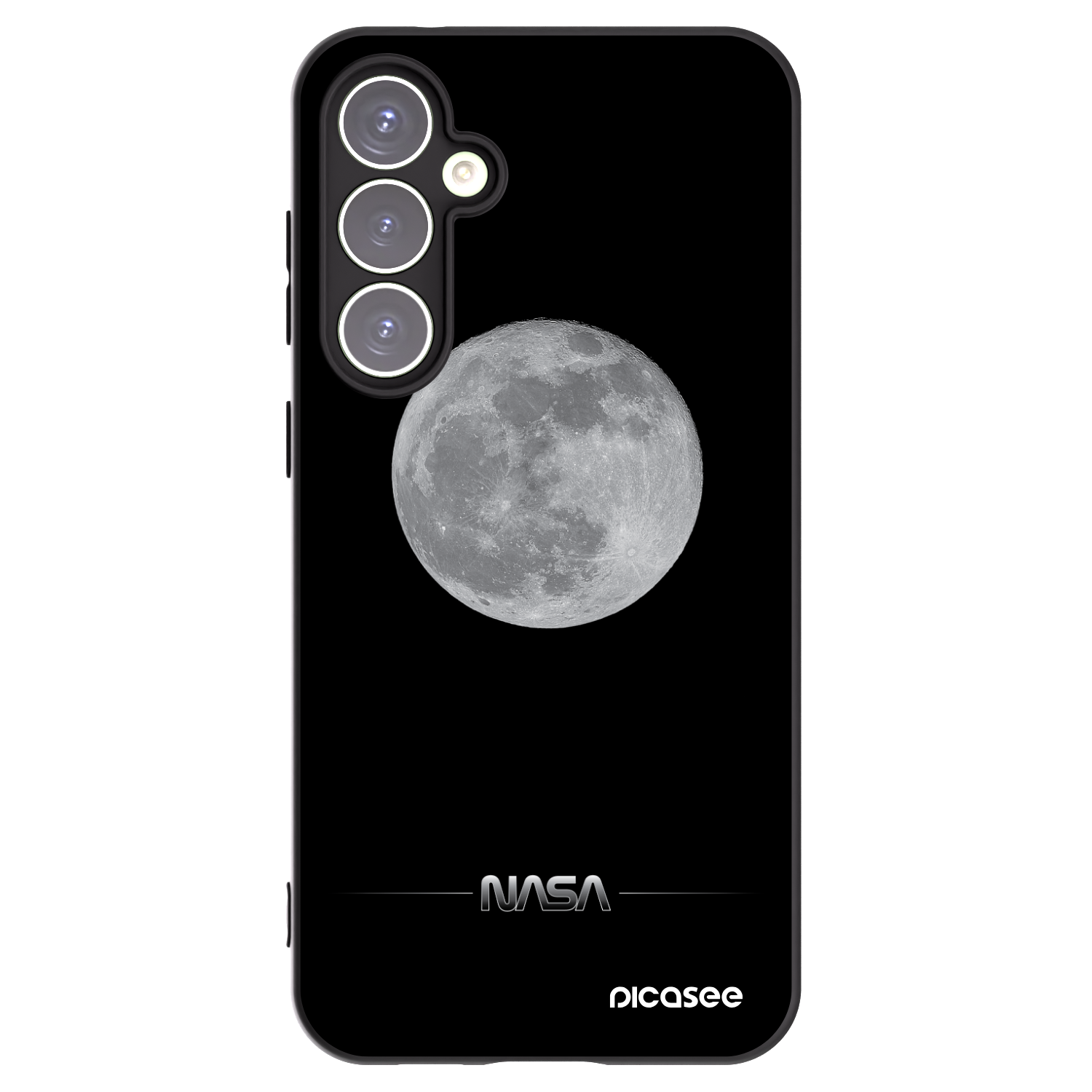 Picasee silikónový čierny obal pre Samsung Galaxy S23 FE S711B - Moon Minimal