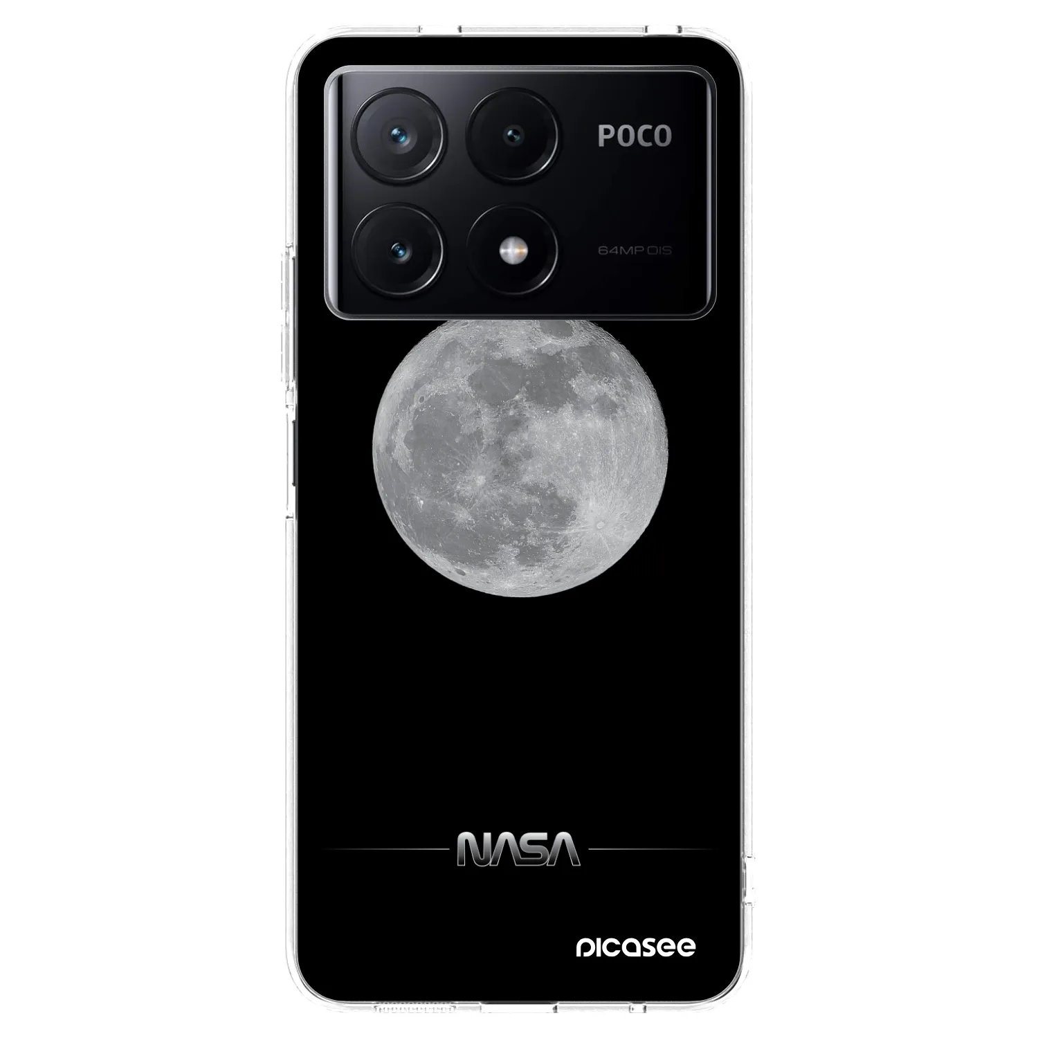 Picasee silikónový prehľadný obal pre Xiaomi Poco X6 Pro - Moon Minimal
