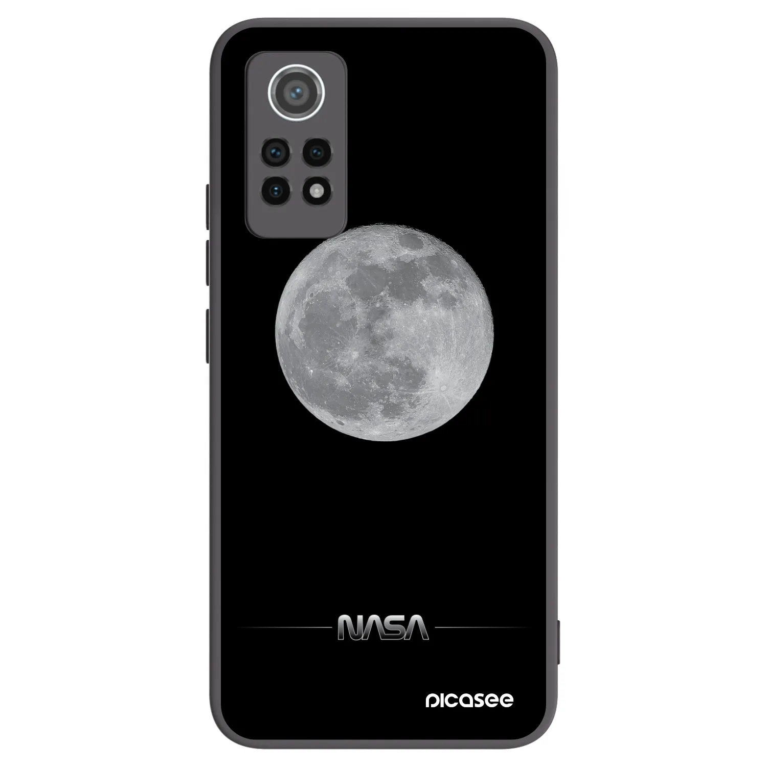 Picasee silikónový čierny obal pre Xiaomi Redmi Note 12 Pro 4G - Moon Minimal