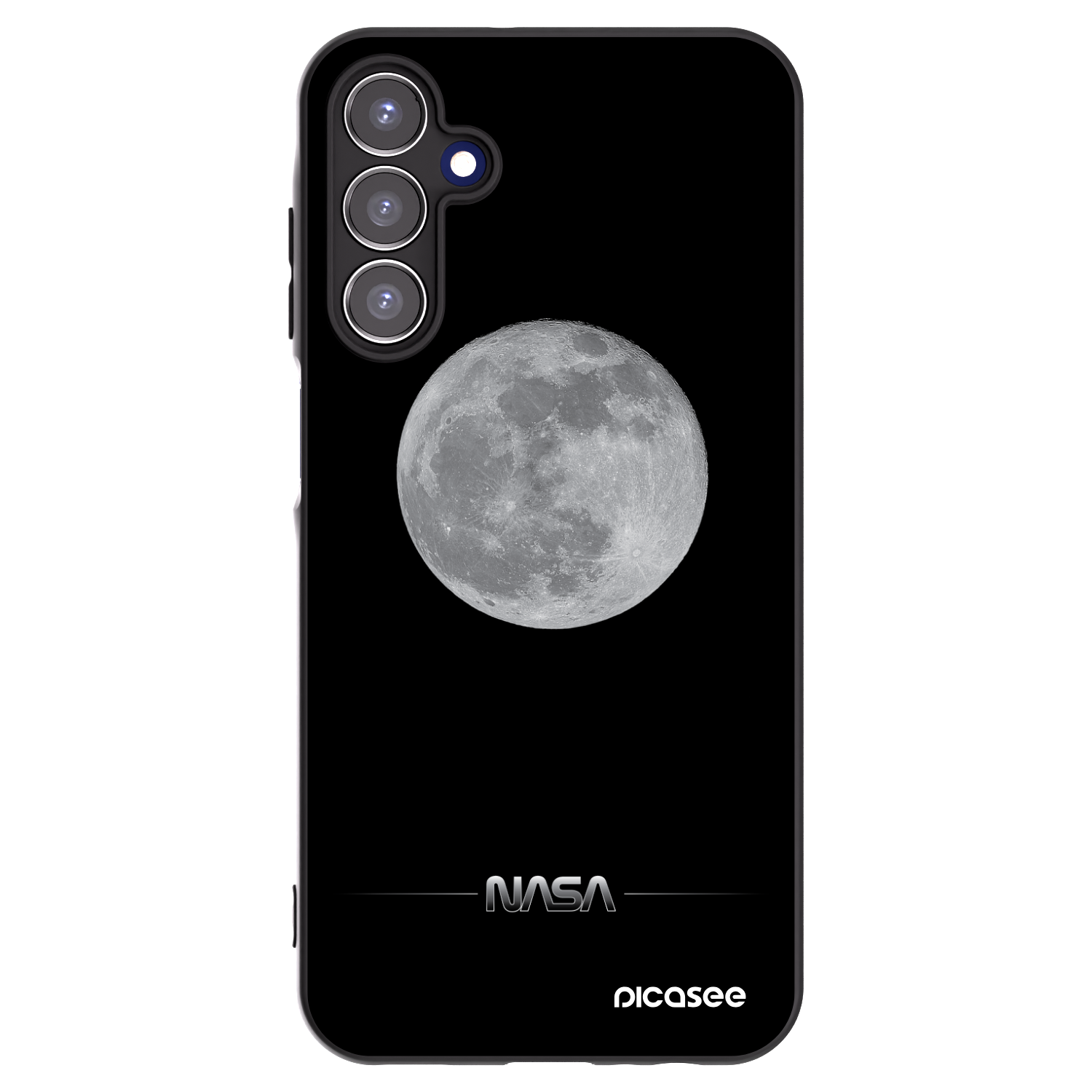 Picasee silikónový čierny obal pre Samsung Galaxy A15 A156B 5G - Moon Minimal