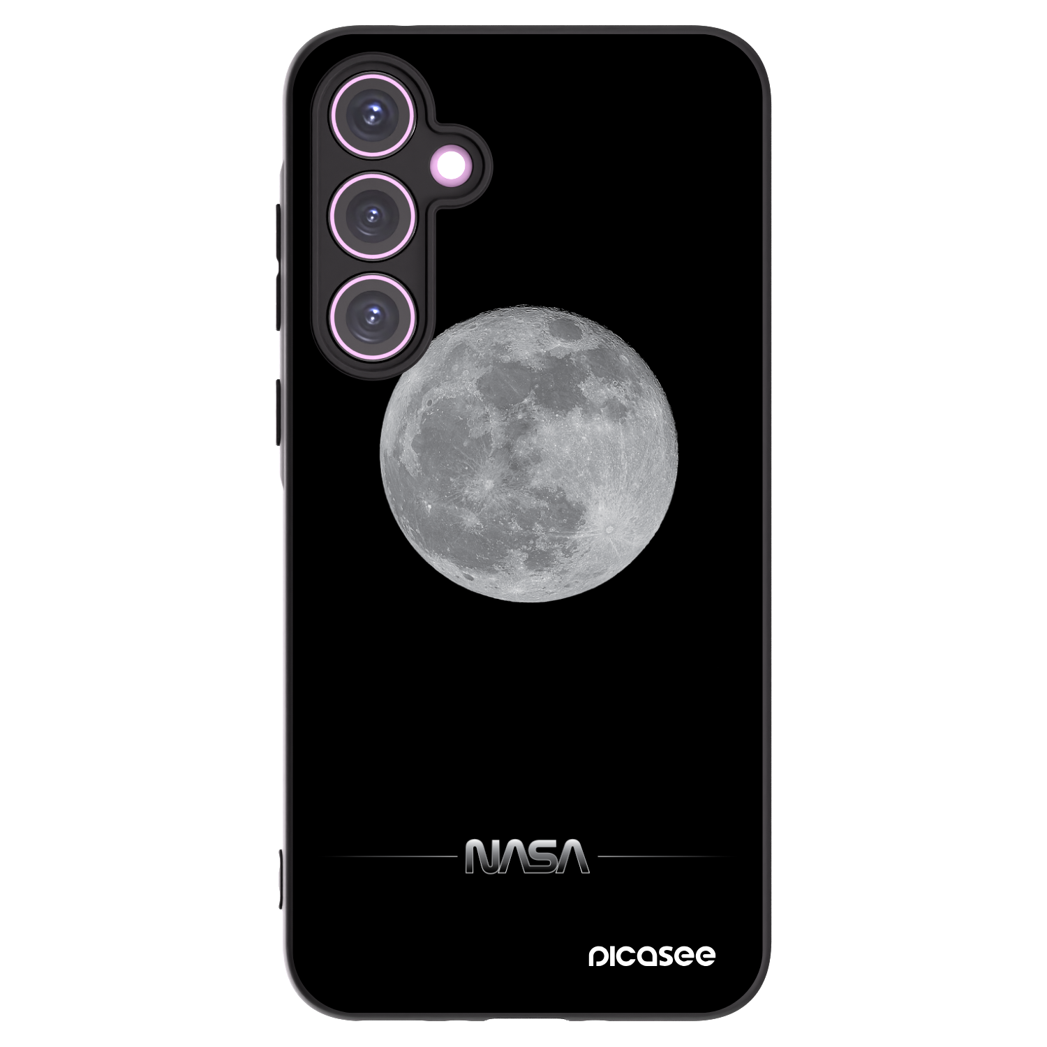 Picasee silikónový čierny obal pre Samsung Galaxy A35 5G A356B - Moon Minimal