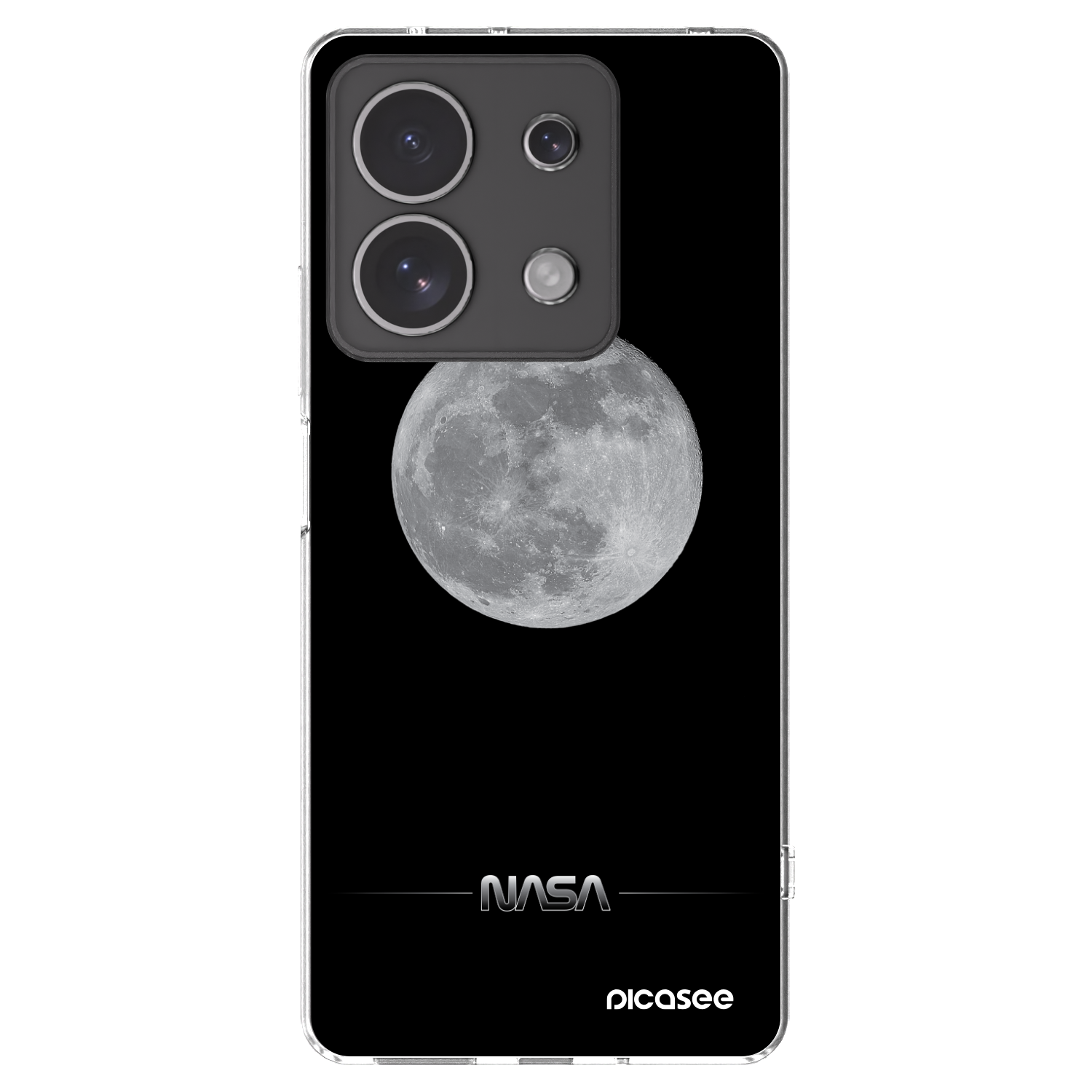 Picasee silikónový prehľadný obal pre Xiaomi Redmi Note 13 4G - Moon Minimal