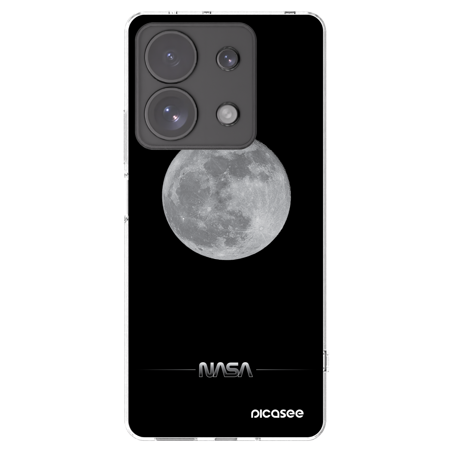 Silikónový prehľadný obal pre Xiaomi Redmi Note 13 Pro 4G - Moon Minimal